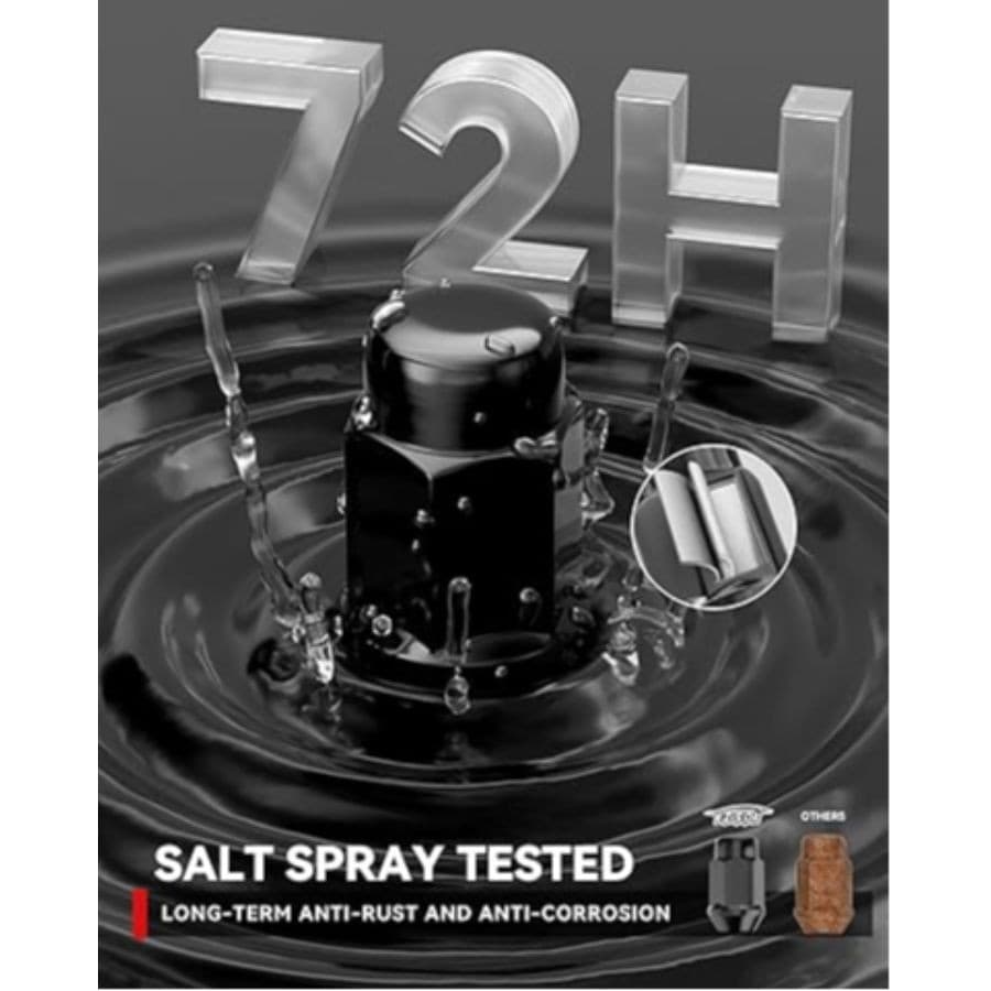 M12x1.5 Lug Nuts Set, 1.4 inch Tall Acorn Bulge Aftermarket Wheel Lug Black 4