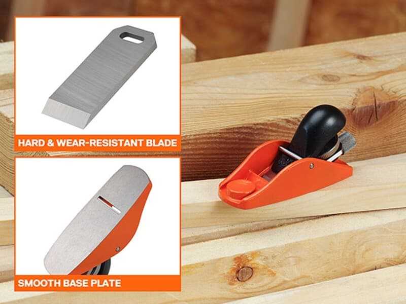 JORGENSEN 3.5"Mini Wood Planer NO.102 MiniHand Planer for Woodworking Adjustable 3