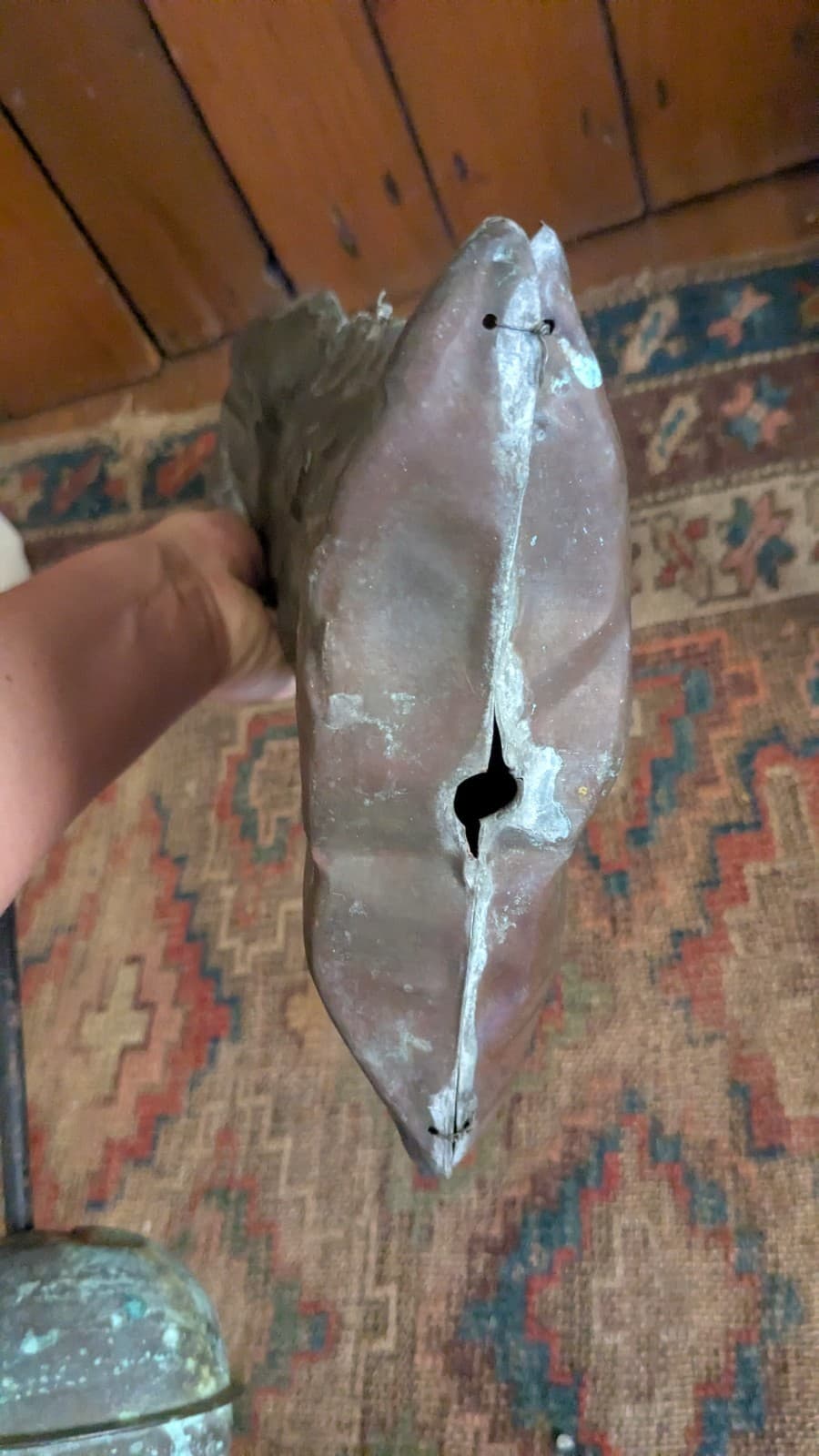 Rare Antique Early Primitive Metal Copper Statue Liberty Weathervane 22.5" 5