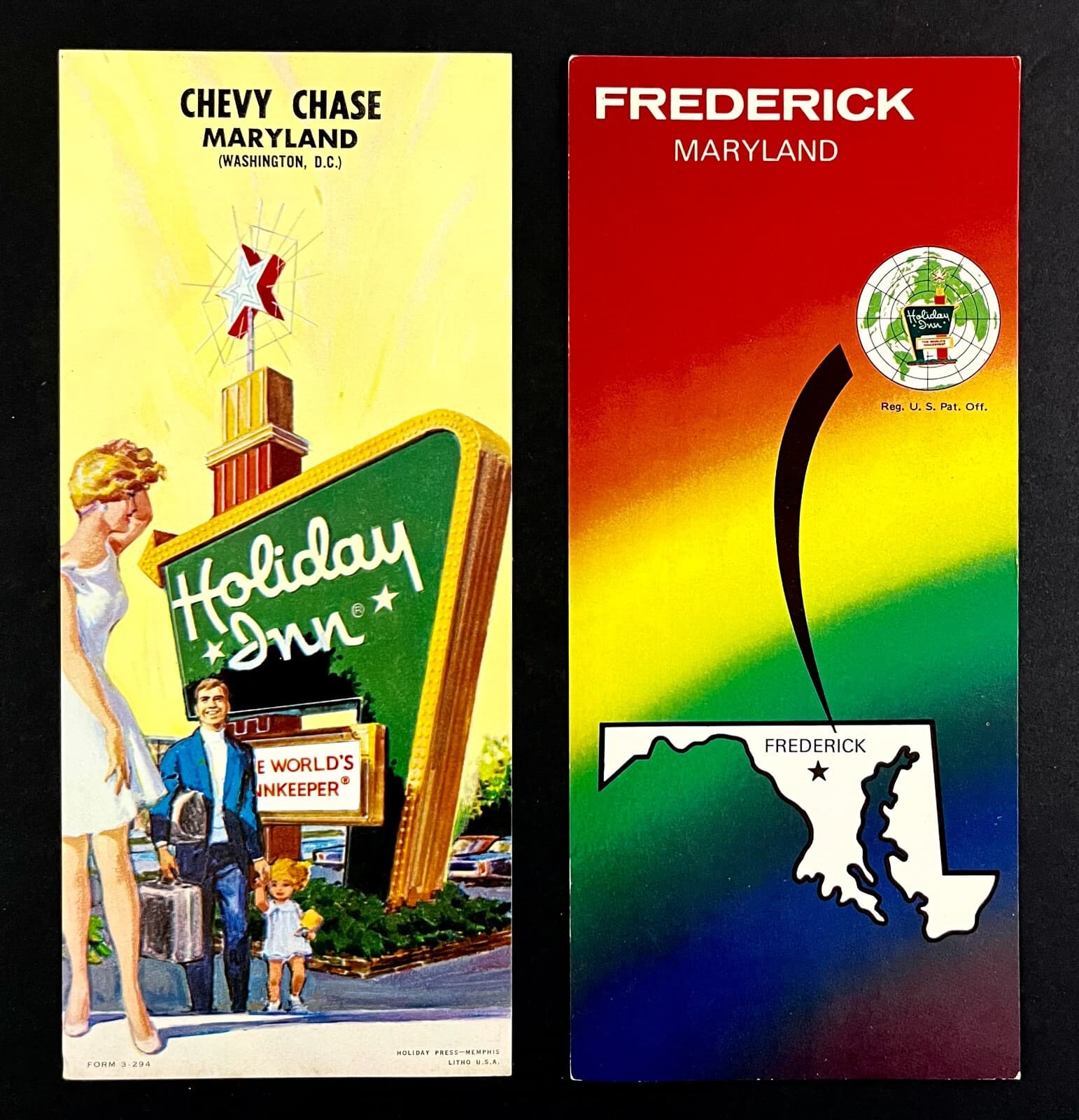 1960s Holiday Inn Maryland & Connecticut VTG Hotel Travel Flyer Ad Card Lot of 5 4