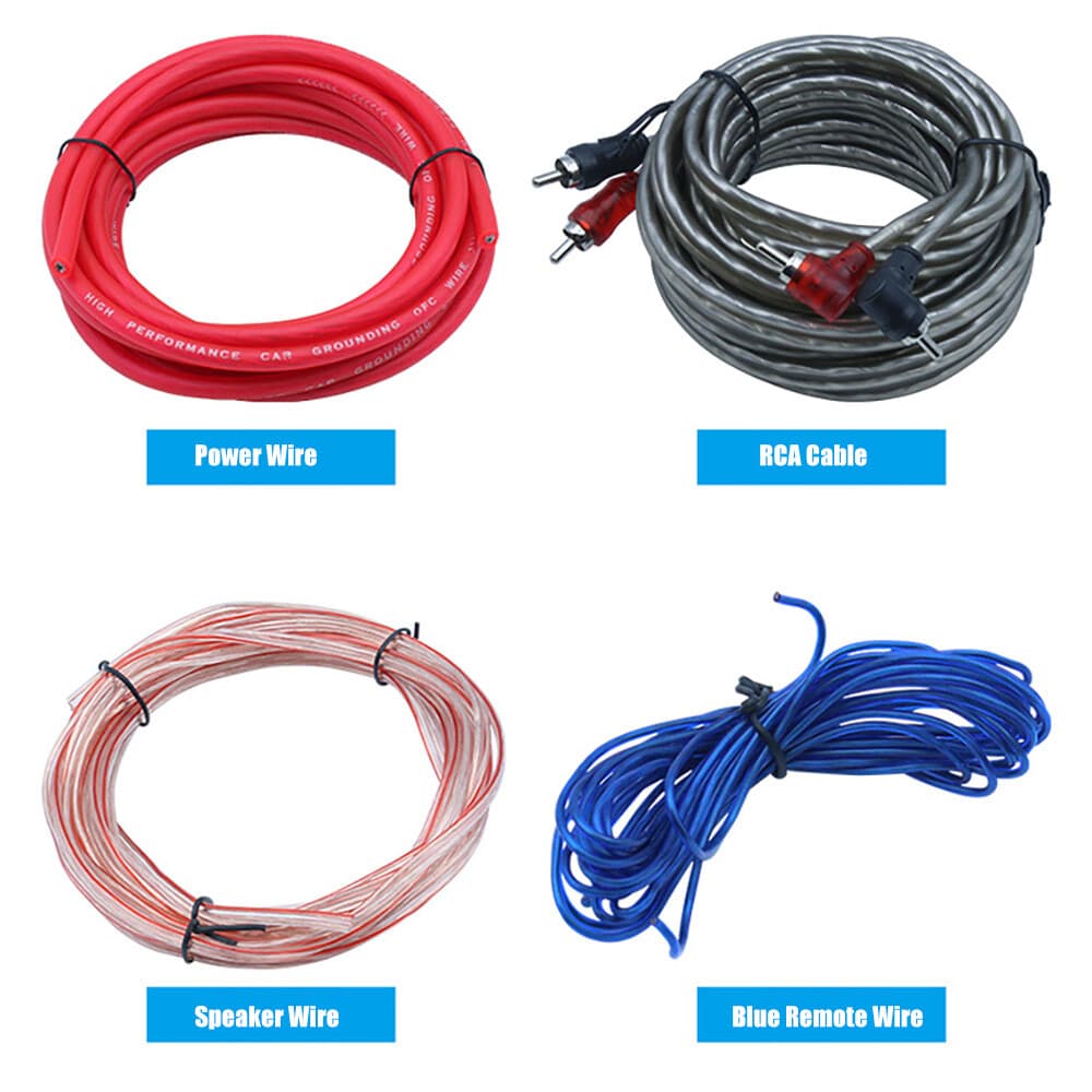 4 Gauge Car Audio Cable Kit Amplifier Install Amp RCA Subwoofer Sub Wiring 2300W 2