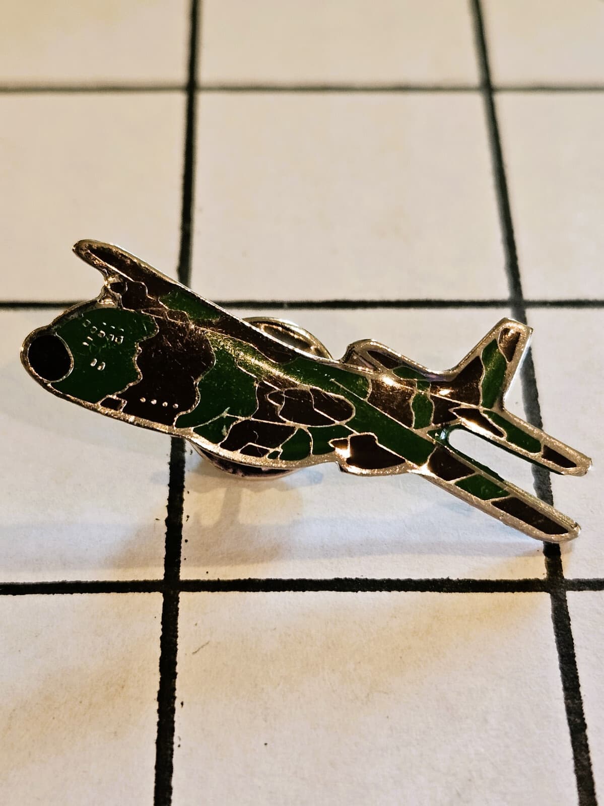 Airplane pin: Camouflage Green and Brown Enamel C-130 Hercules Hat Lapel Tie pin 4