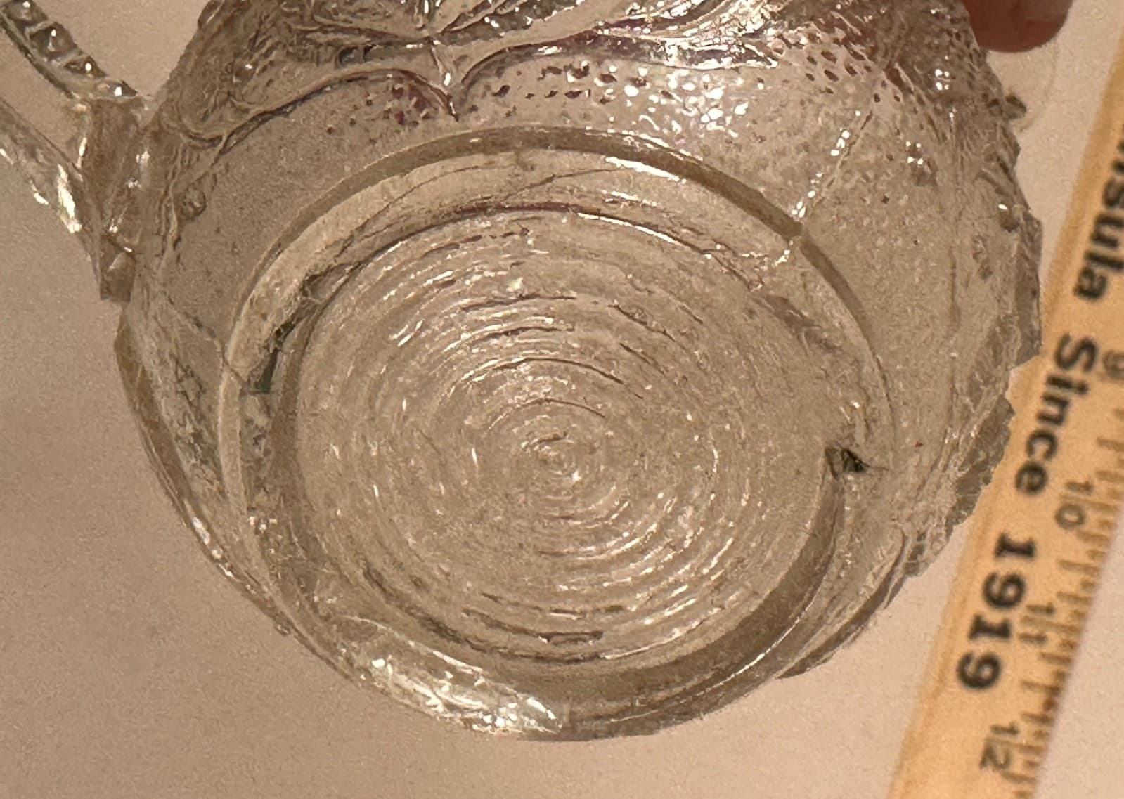 Gladstone For The Million, 1860s Pressed Glass Pitcher & Saucer (J) British PM 6