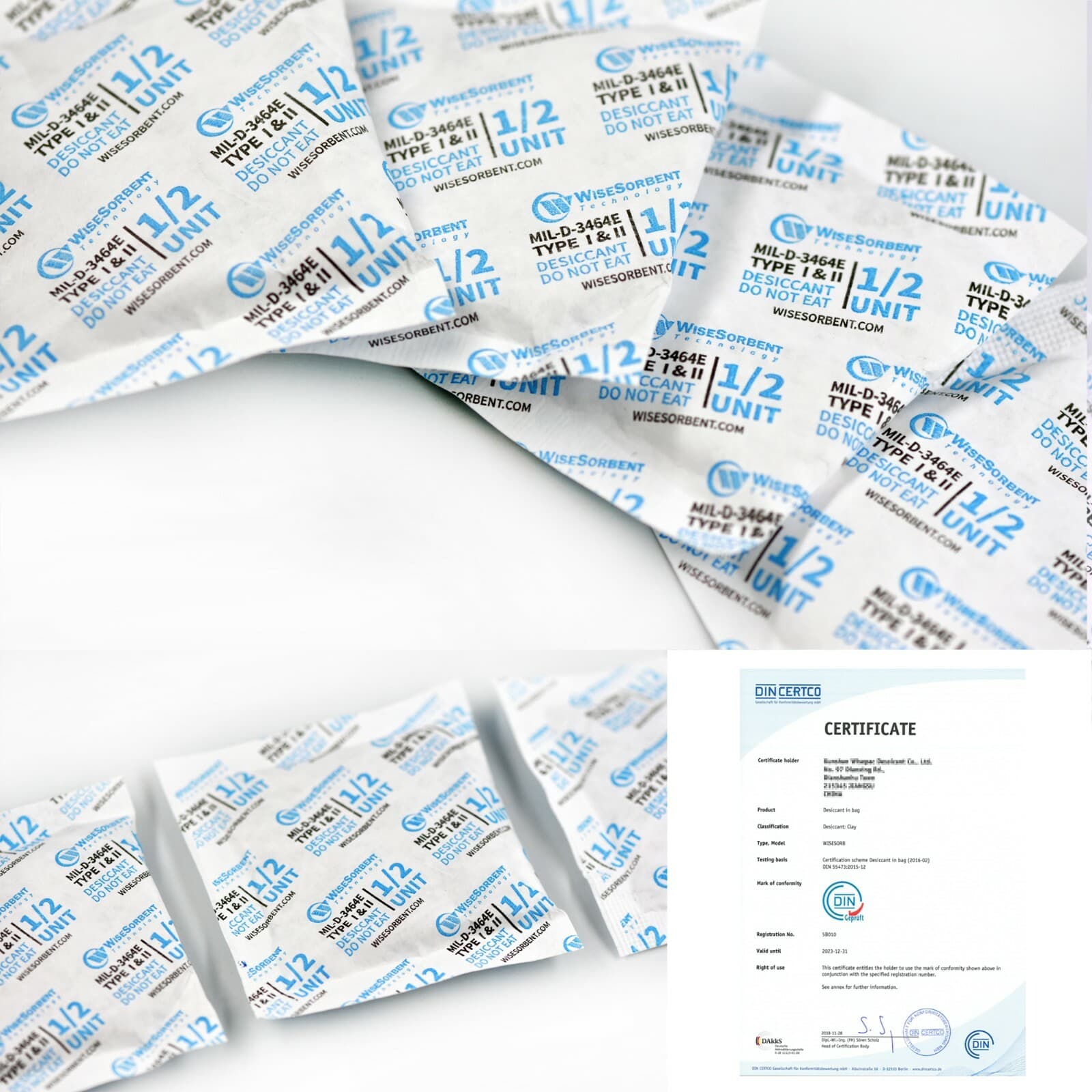 Dessicant Packets for Storage Food, 100 Pack 17 Gram Bucket Moisture Control 3