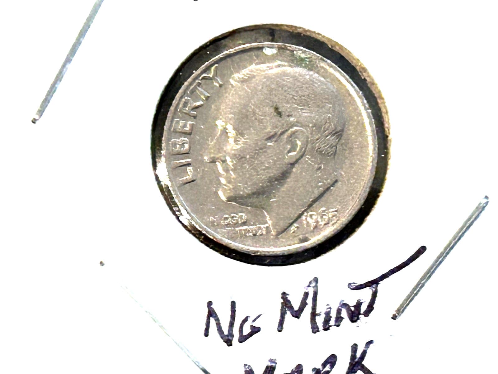 1965 Dime No Mint Mark, *ERROR COIN* “In God we trust” "Awesome" 3