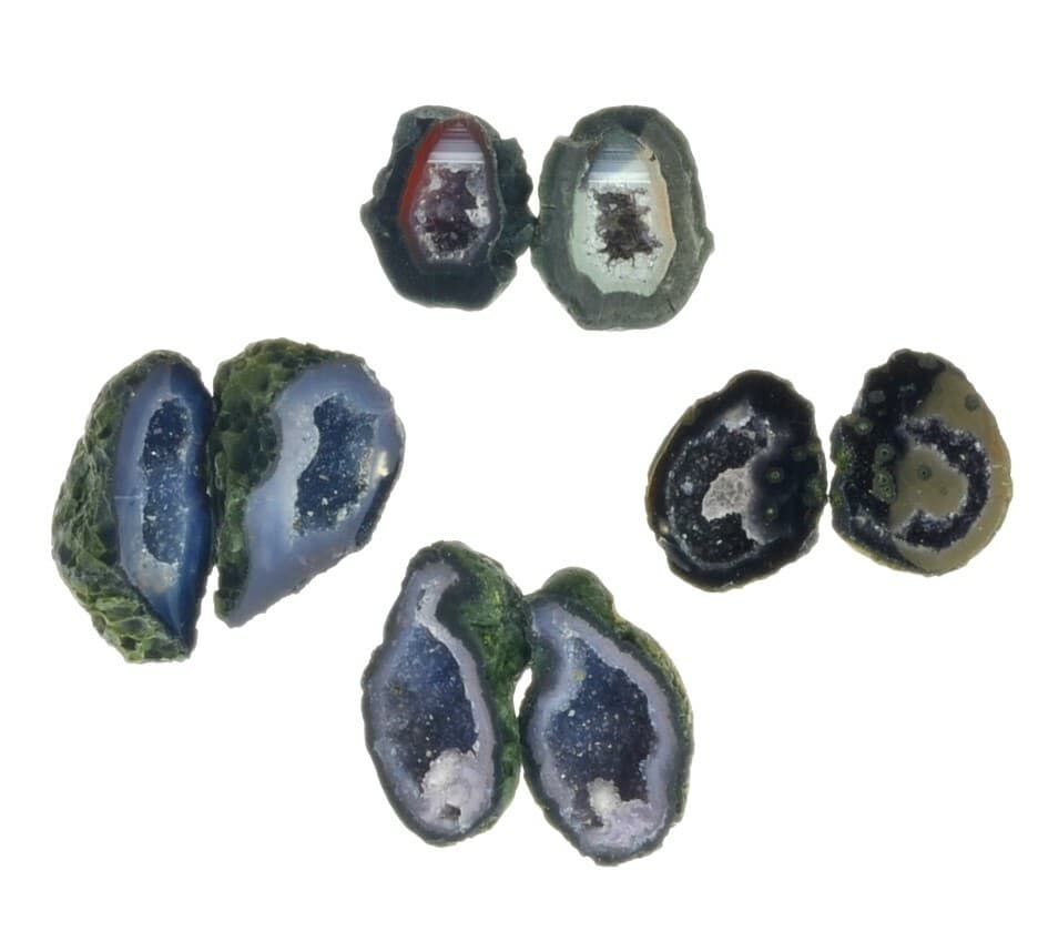 Fantasia: 6 Pairs of Tabasco Geodes - Spectacular Quality for Jewelry Making 3