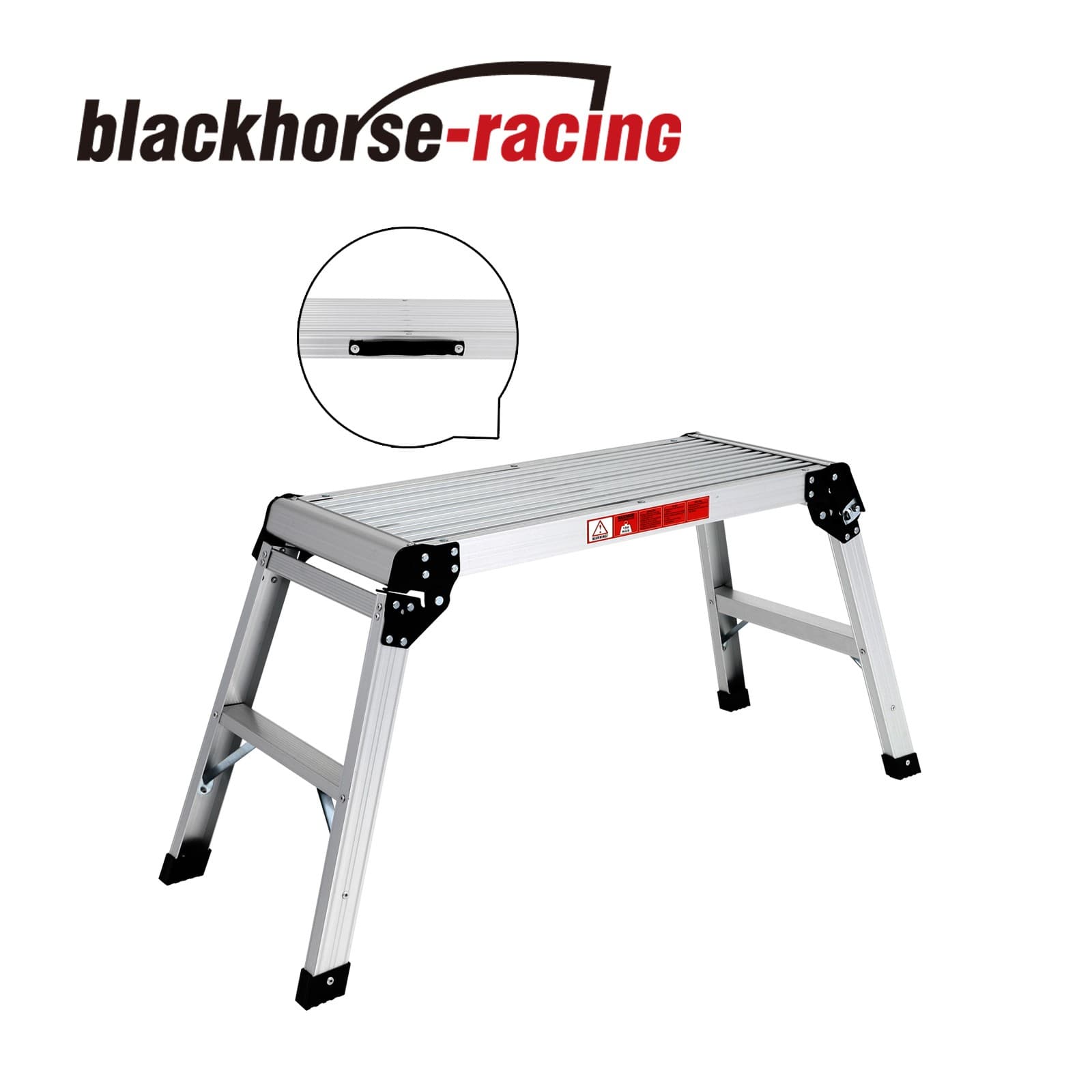 30" Aluminum Folding Work Platform Drywall Ladder 330 lbs Non-slip Bench