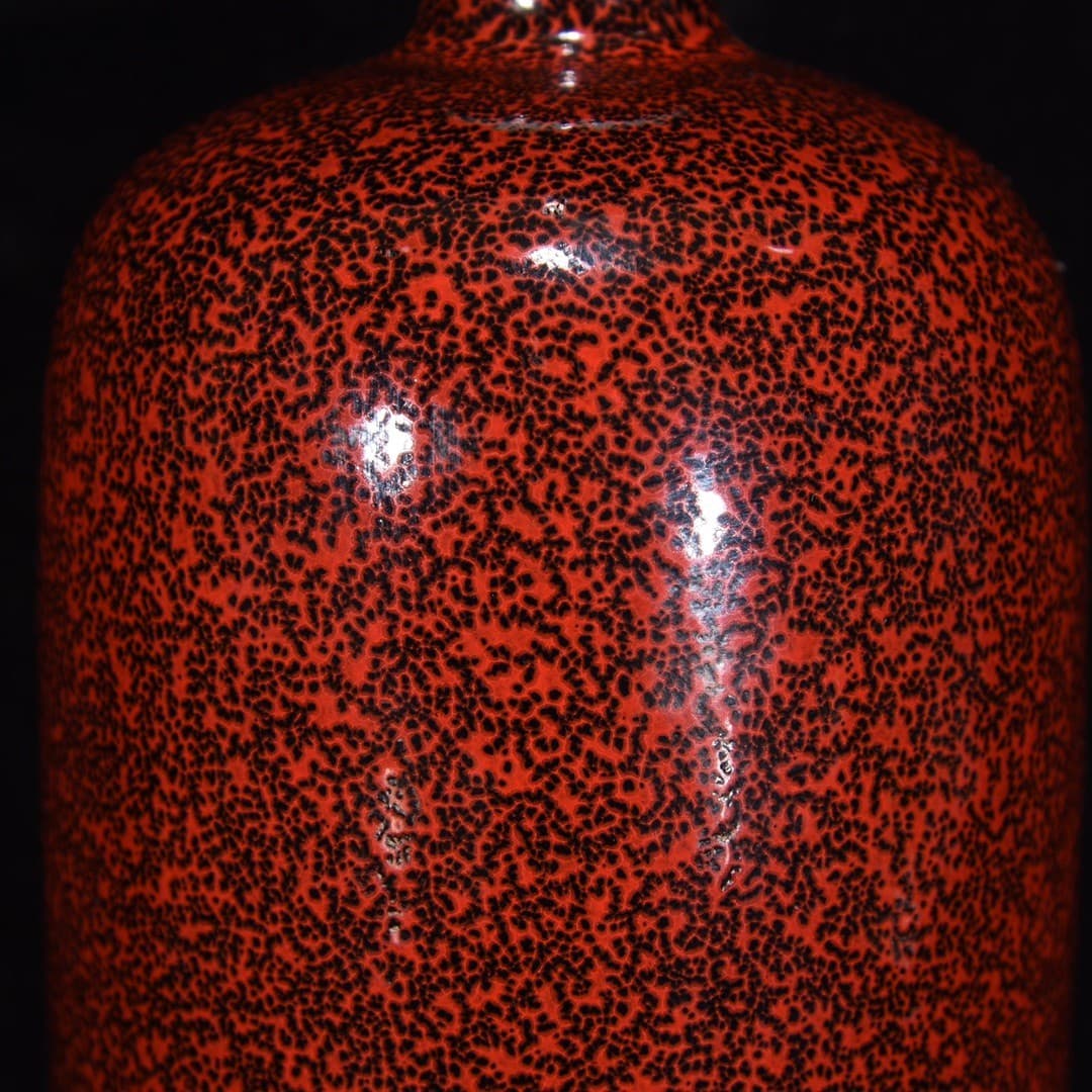 Fine Collectable Art Hand Painting Red Glaze Porcelain Vase 5