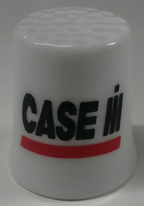 Charming Case IH Collectible Porcelain Thimble