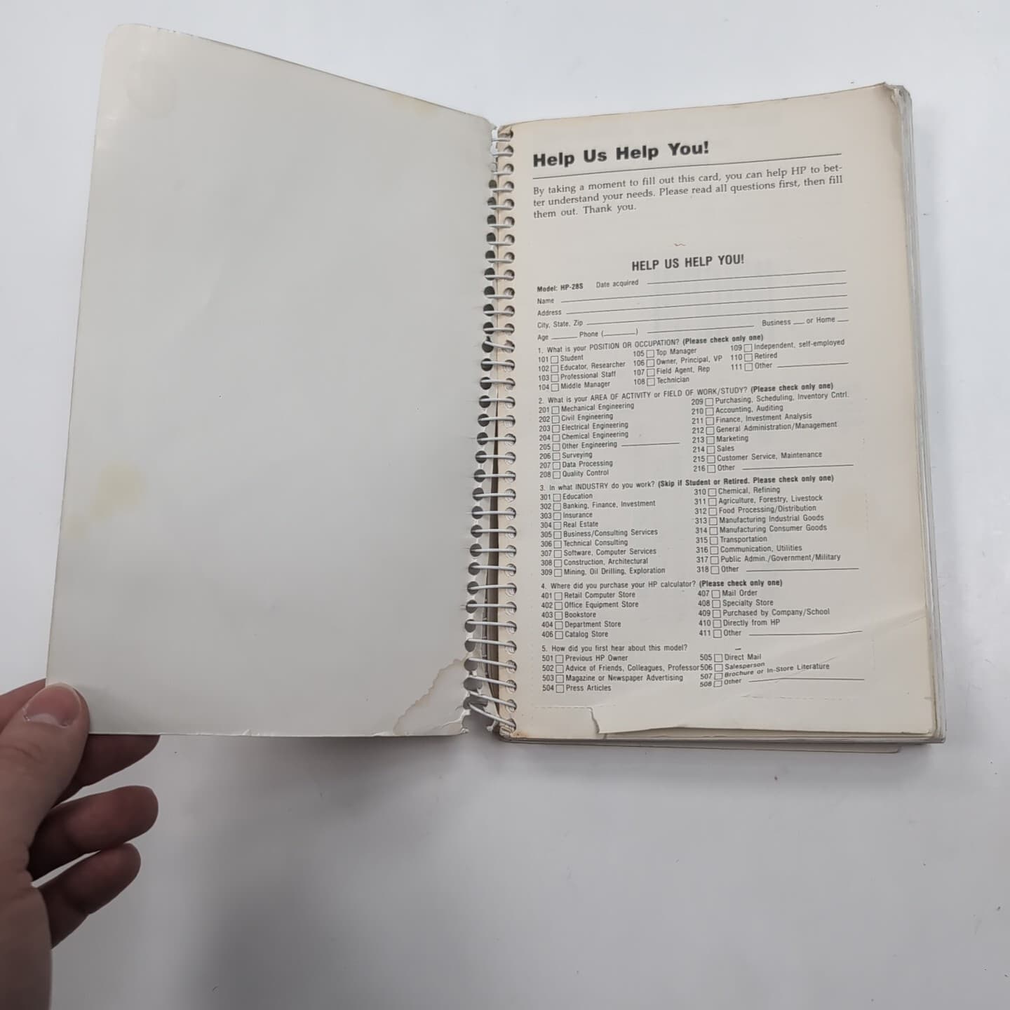 Hewlett-Packard HP-28S Scientific Calculator Owners Manual 4