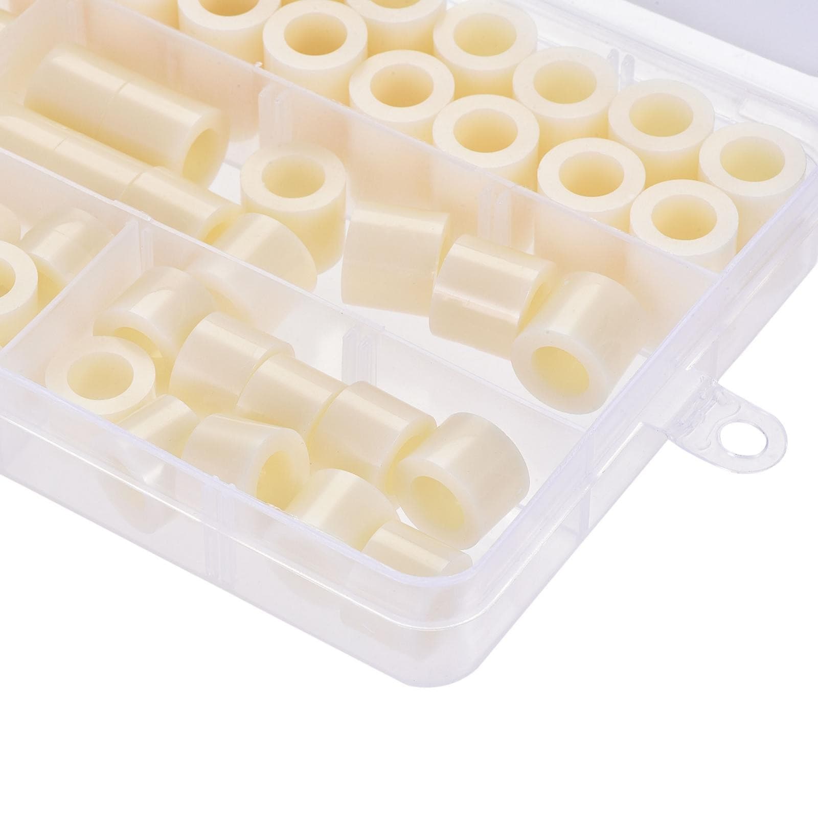 68Pcs ABS Round Spacer Assortment Kit ID 8.2mm OD 14mm for M8 Screws 8 Sizes 4