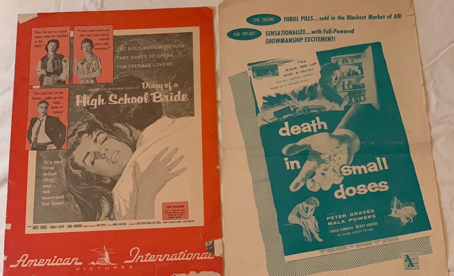 10 Horror B Movie Press Books Advertising 1950's to 1970's Carrie Uncut Rare Lot 3