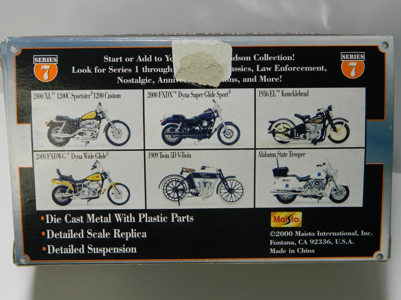 2000 Maisto Harley Davidson Diecast Replica Series 7 Alabama State Trooper 4