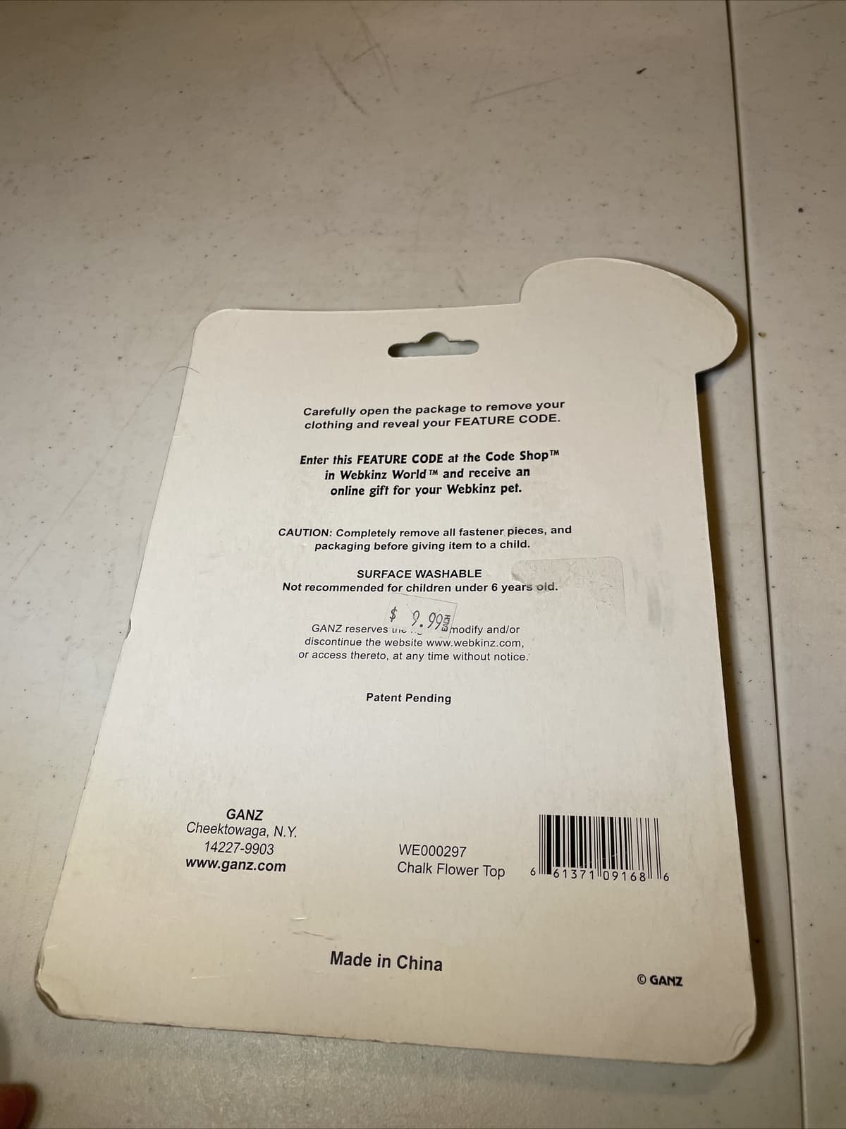 Webkinz Clothing Chalk Flower Top New with Sealed Feature Code WE000297 3