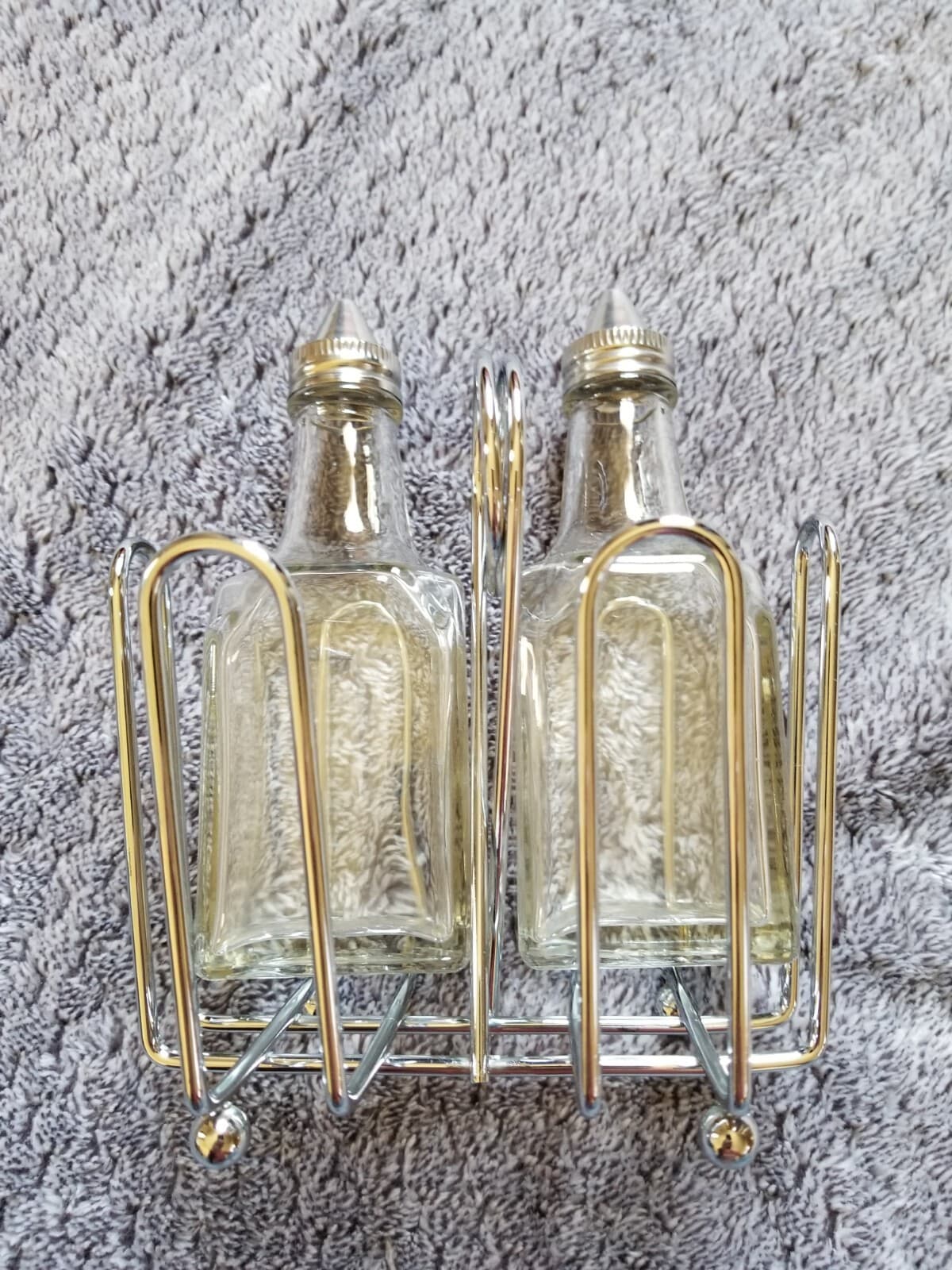 Tablecraft Oil and Vinegar Cruet Rack Set  2