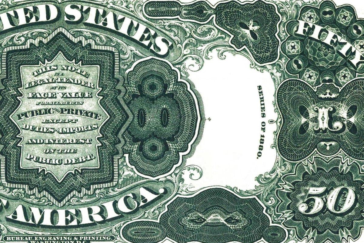 Reproduction $50 1880 LT US Paper Money Currency Copy 5
