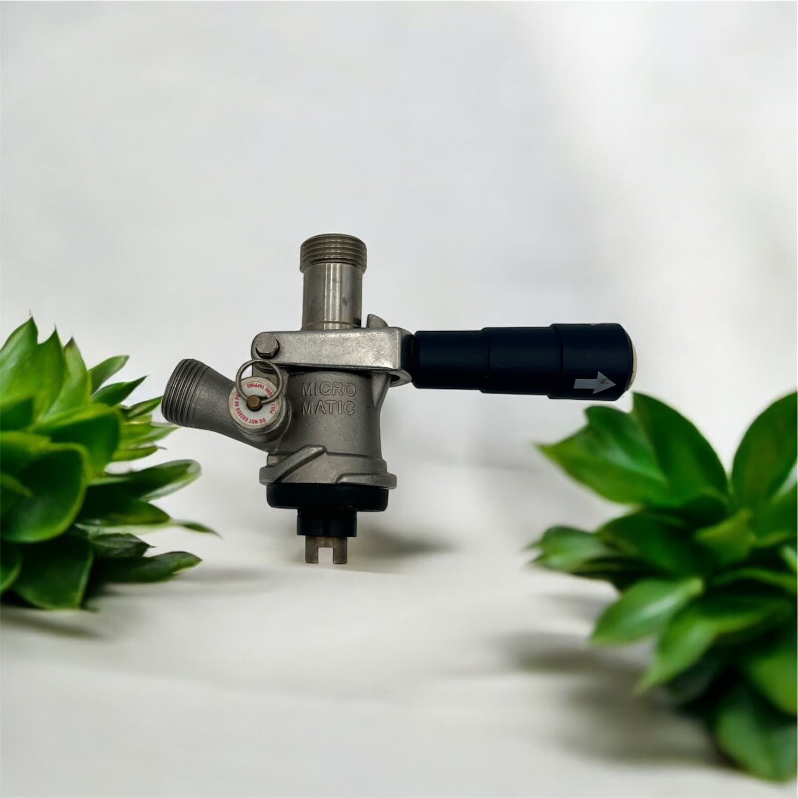 MicroMatic System Keg Tap Coupler, Stainless Steel Probe, Blue Handle