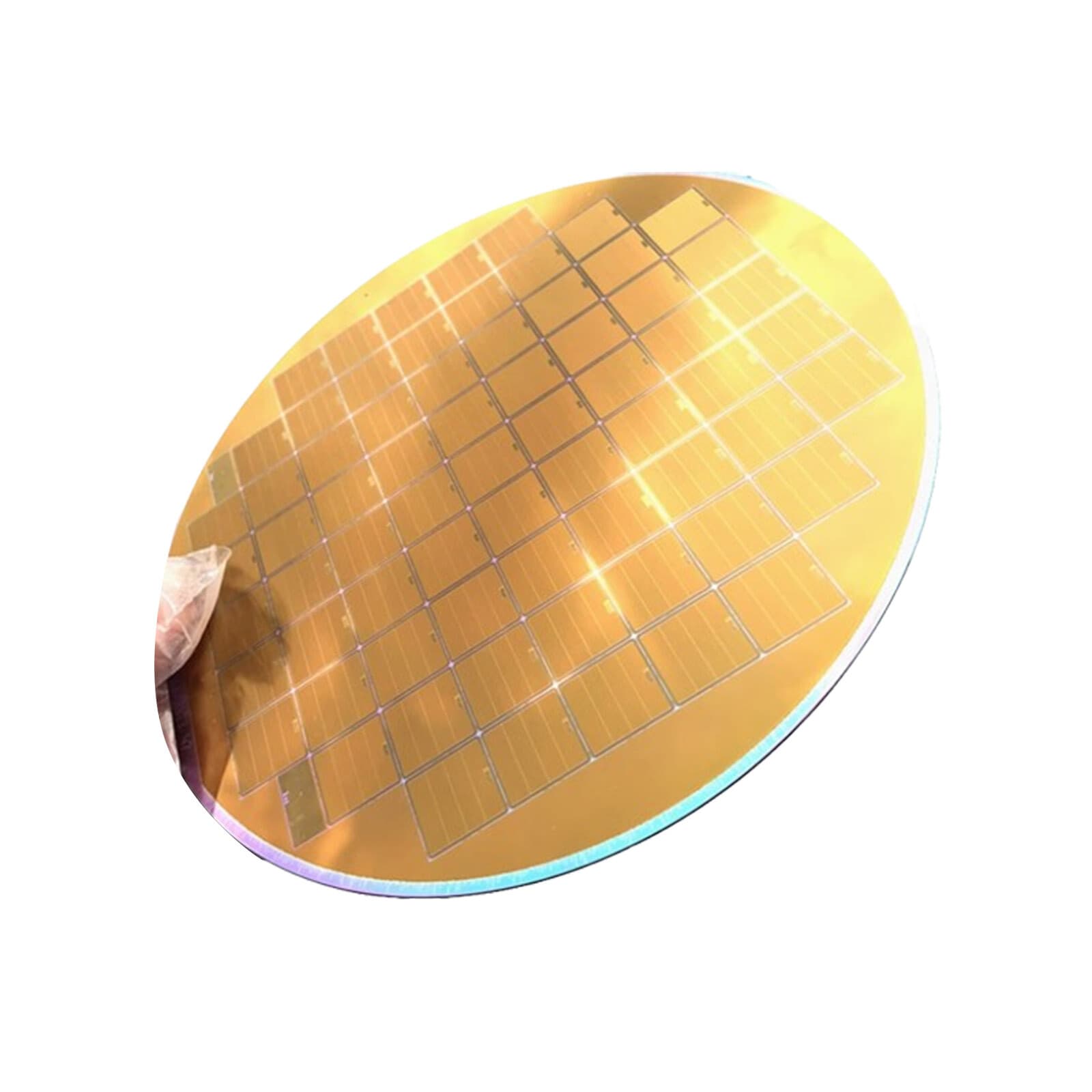 6in Silicon Wafer CPU Chip Semiconductor Lithography Circuit  With Bracket OqayT 2