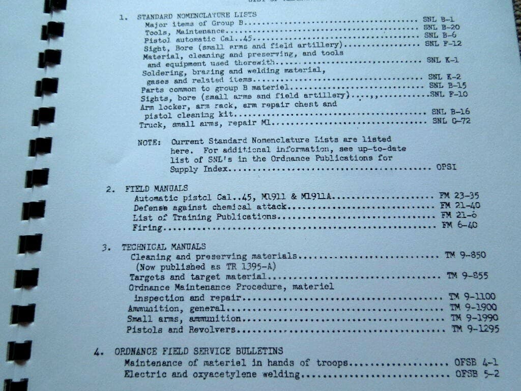 WW2 Dated 1942 M1911A1 .45 Auto ACP Overhaul Manual Rock Island Arsenal 37 Pages 4