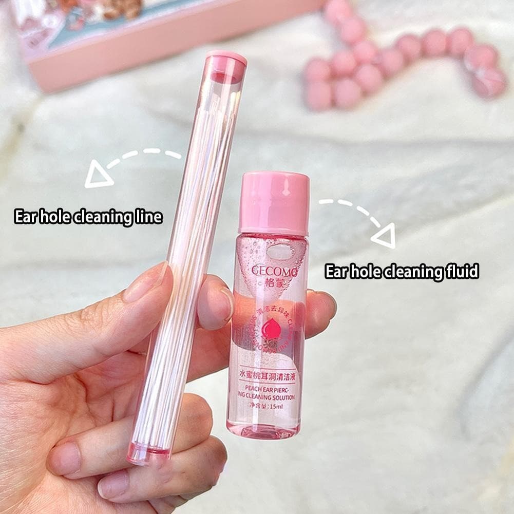 60pcs Pierced Ear Cleaning Set Ear Holes Cleanse Piercing Line Aftercare L7A0 3