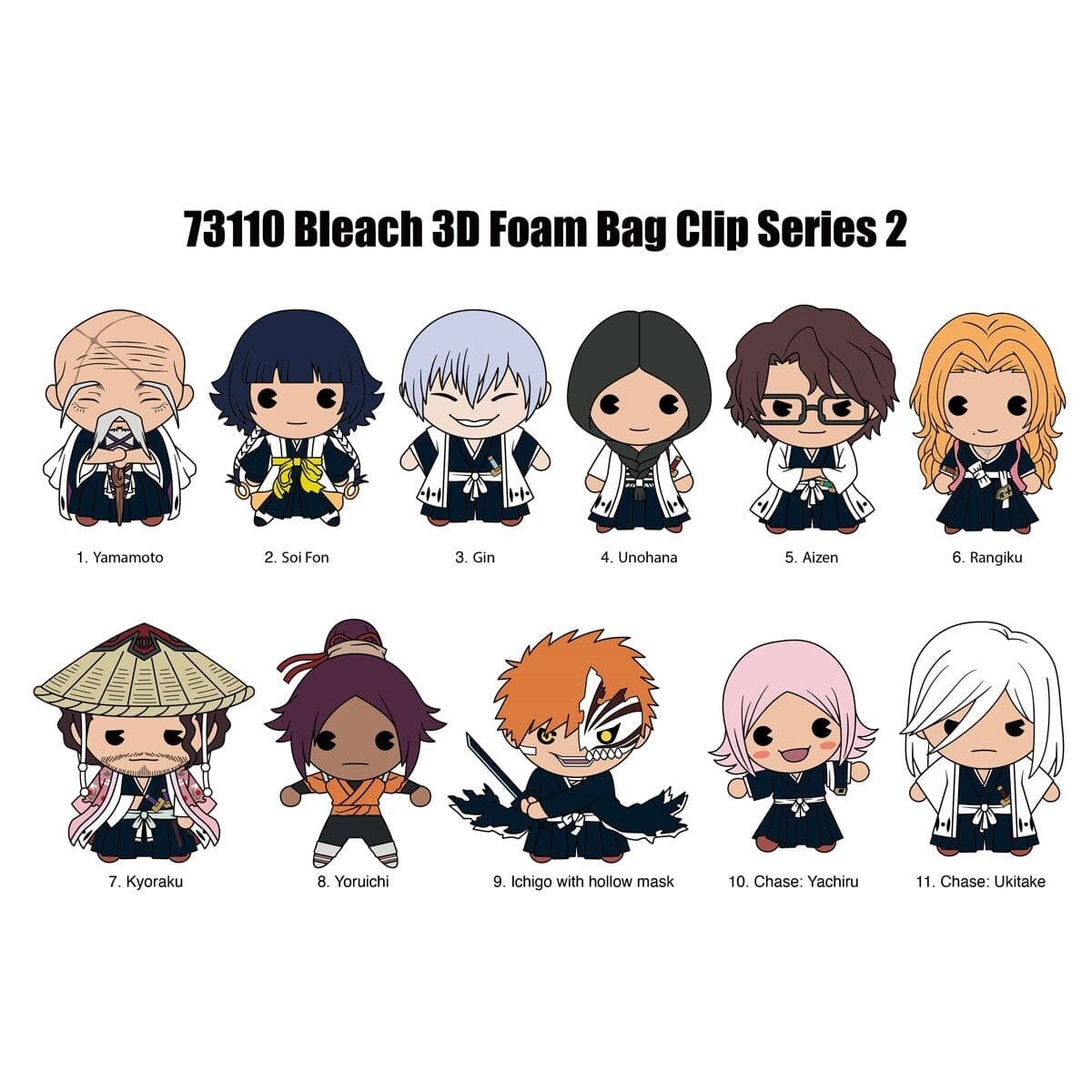 Bleach NEW * Soi Fon Clip * Blind Bag Series 2 Figural Key Chain Monogram 5