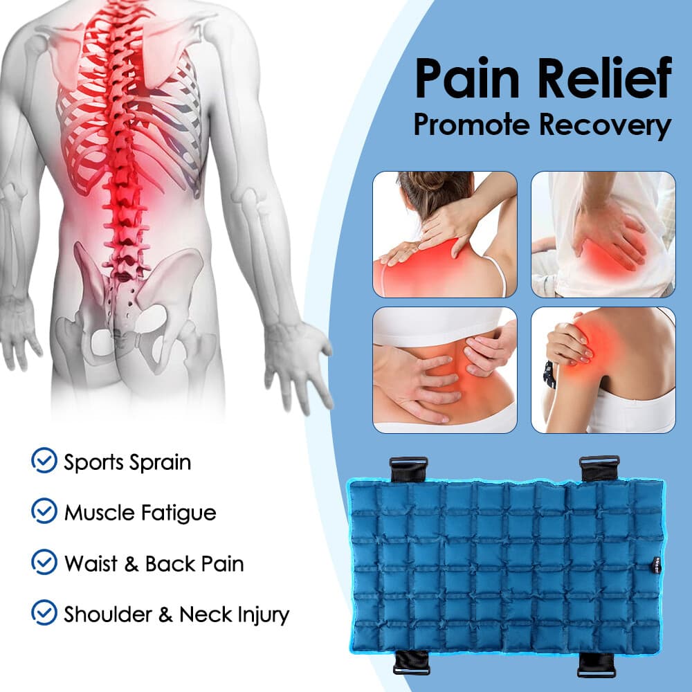 Large Ice Pack Wrap for Hip, Knee, Shoulder, Back Pain Relief Reusable Gel Cold 4