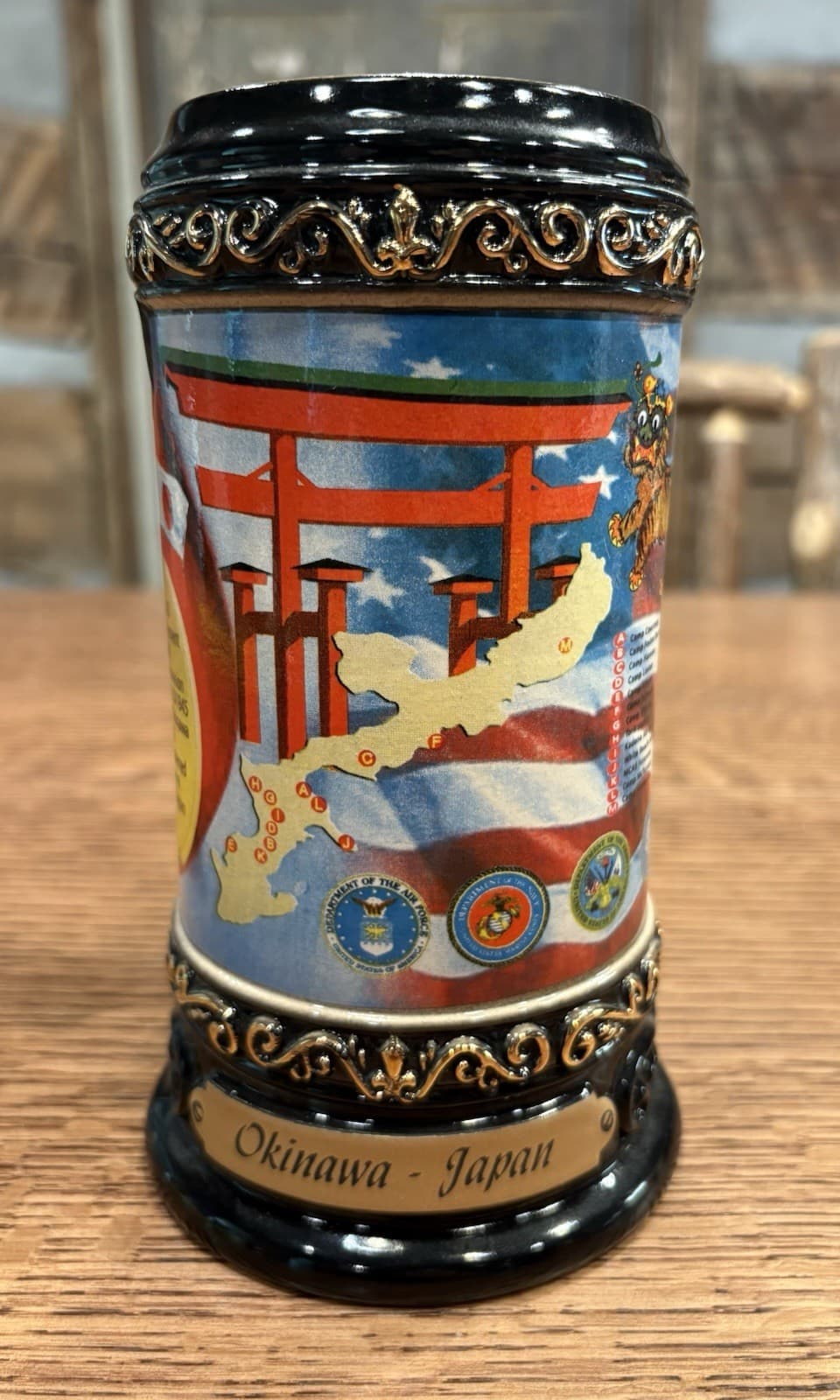 Beer Stein Okinawa, Japan Made In Germany By King Porcelain 2
