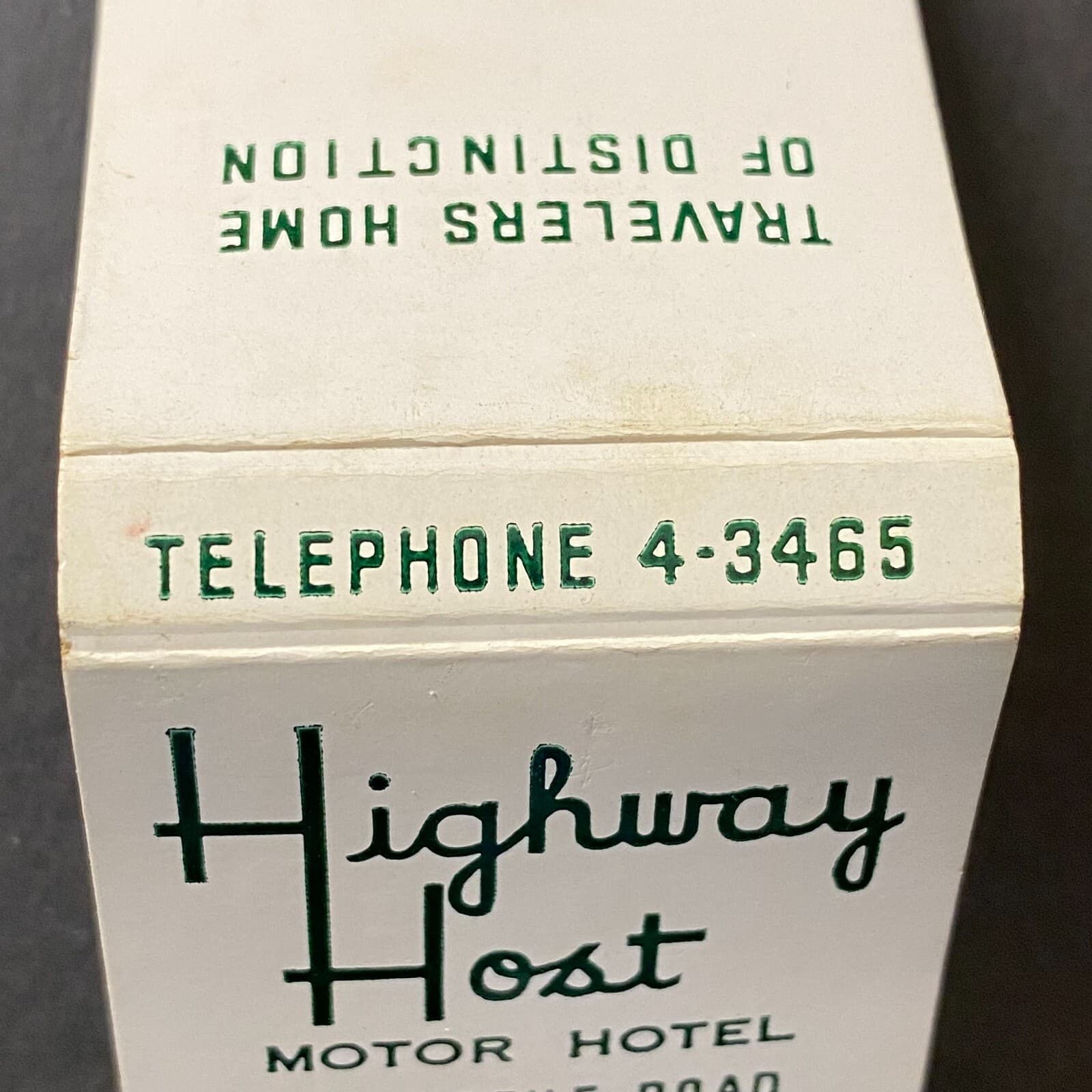 Highway Host Motor Motel Mongomery, AL c1961 Full Matchbook VGC Scarce 3