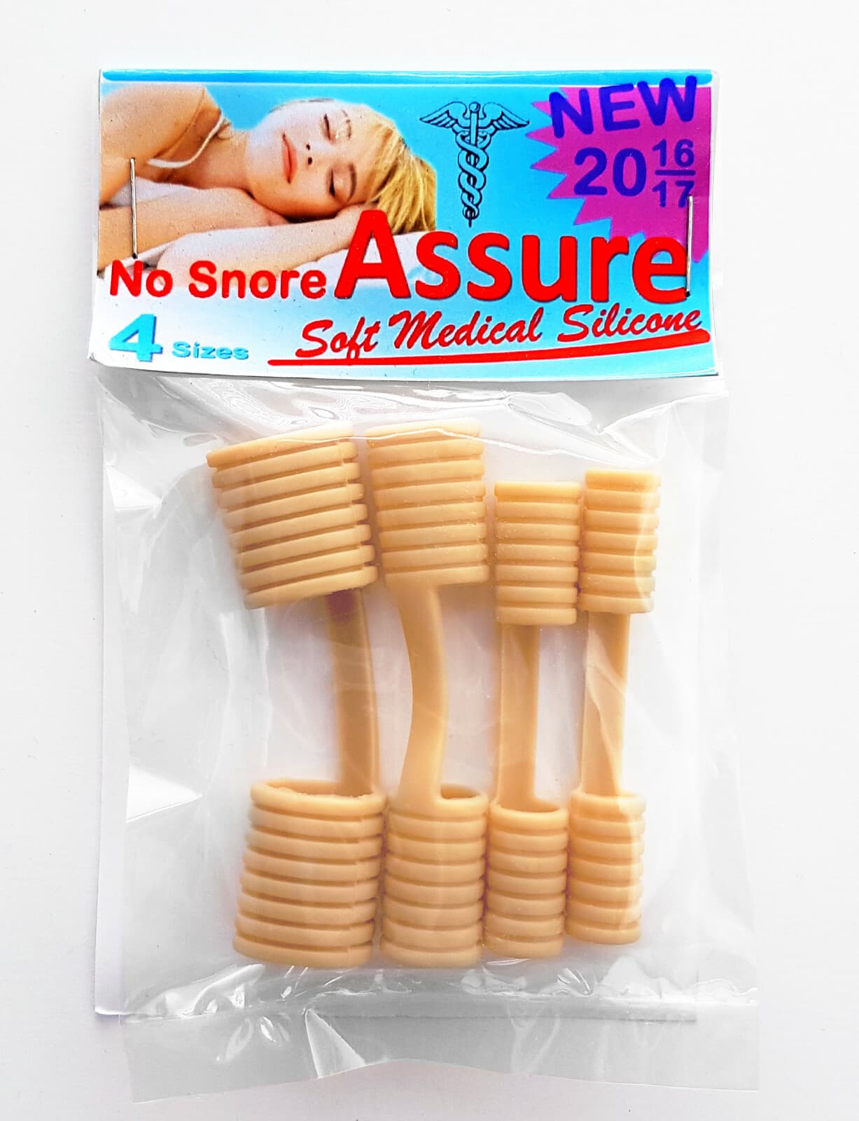 NO SNORE ASSURE - 4 Various Sizes - Snore Stopper - Nose spreader