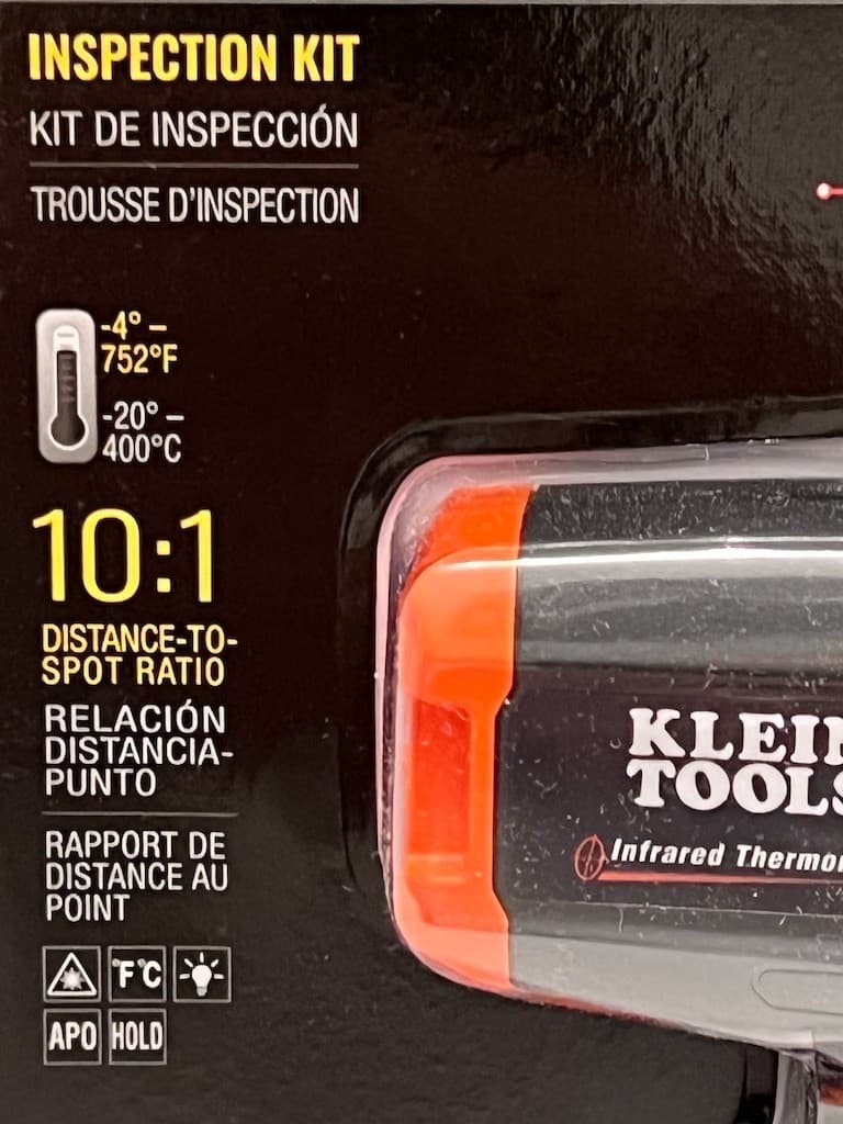 Klein Tools IR1KIT Infrared Thermometer 10:1 W / GFCI Outlet Tester RT210 NEW 3