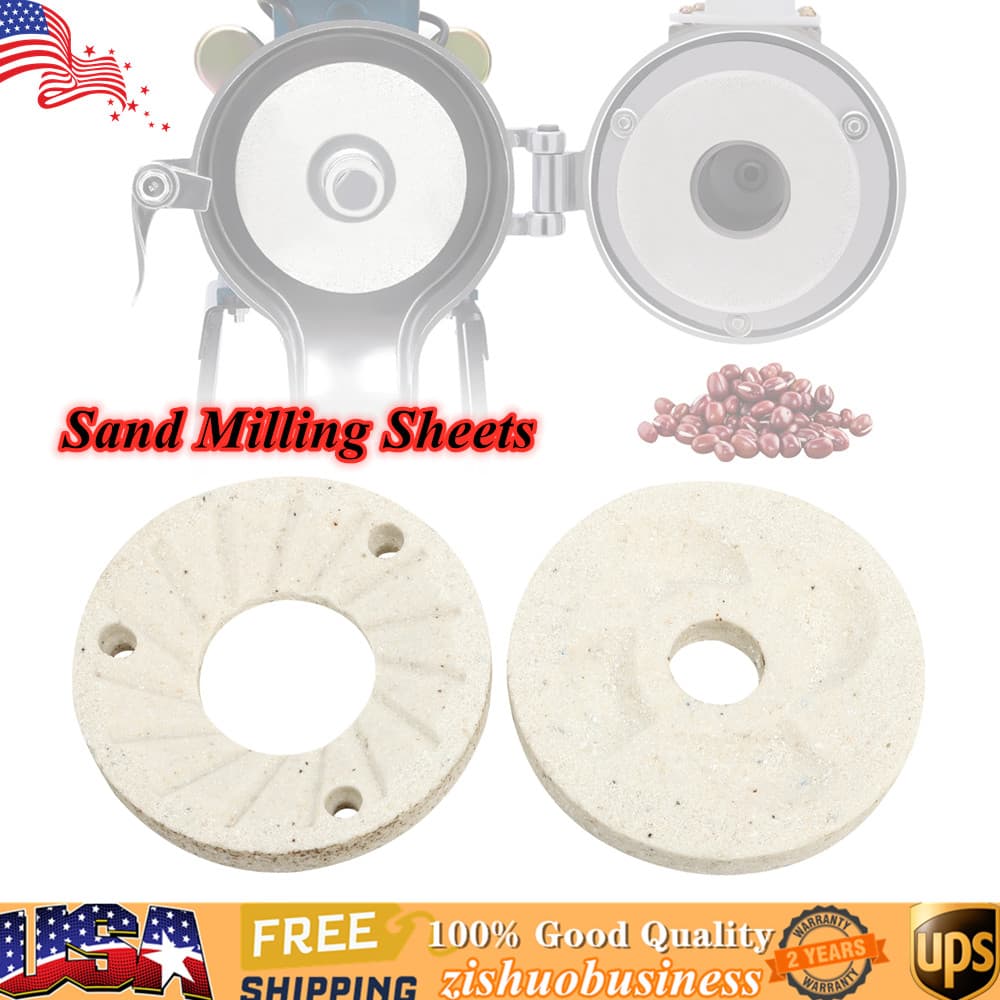 2PCS Grinding Sheets Discs for Electric Grain Mill Dry&Wet Grinder Machine NEW