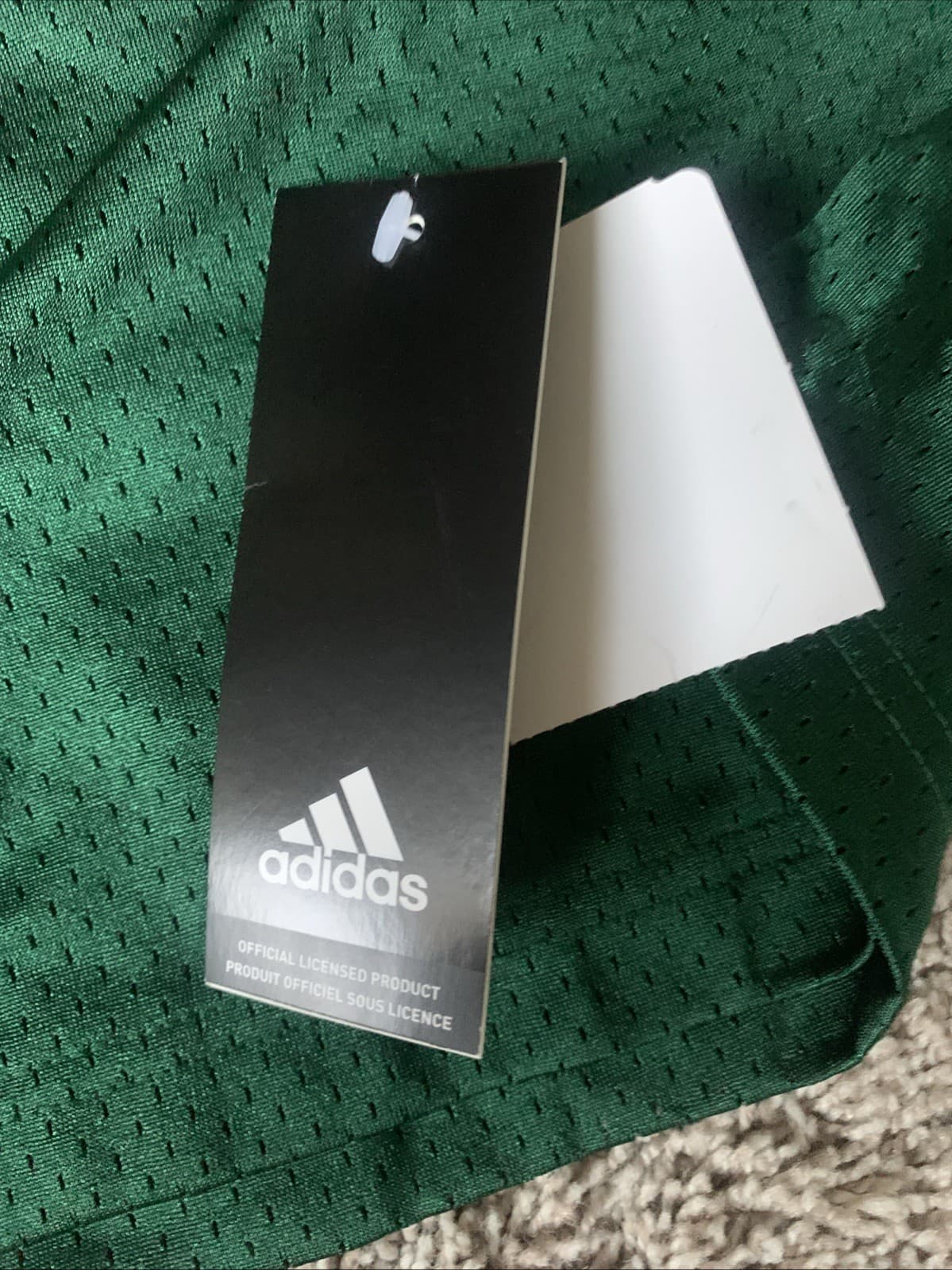 Adidas Football Practice Jersey Dark Green White Youth Kids Boys Size LARGE 6