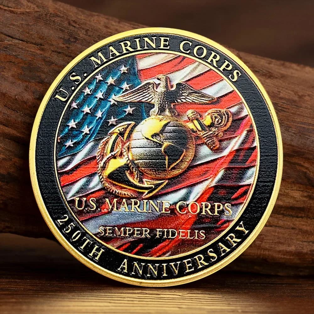 US Marine Corps 1775-2025 250th Anniversary Challenge Coin Military Veteran Gift 2