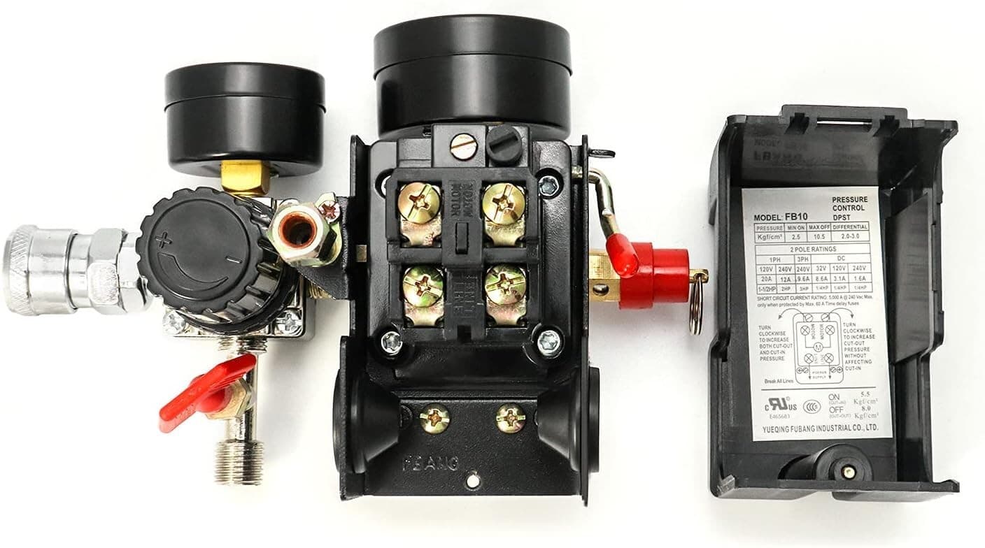 Air Compressor Pressure Switch Control Valve 90-120PSI Pressure Regulator 5