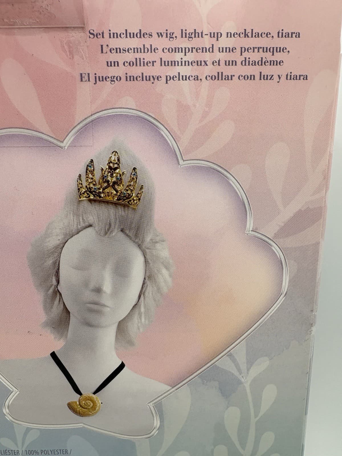 Little Mermaid URSULA Wig Light up Necklace Tiara Costume Accessory Adult New Bx 5