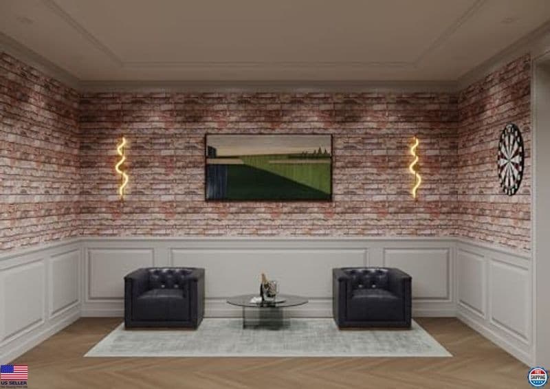 10-Piece 3D Claystone Slate Brown Faux Decorative Wall Panels - 3 ft x 1.5 ft 4