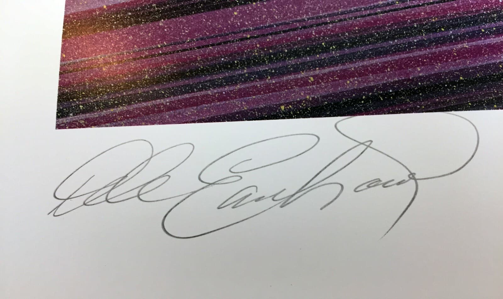 DALE EARNHARDT SR Signed Autographed 16.5x31 Sam Bass Lithograph, Poster, JSA 3