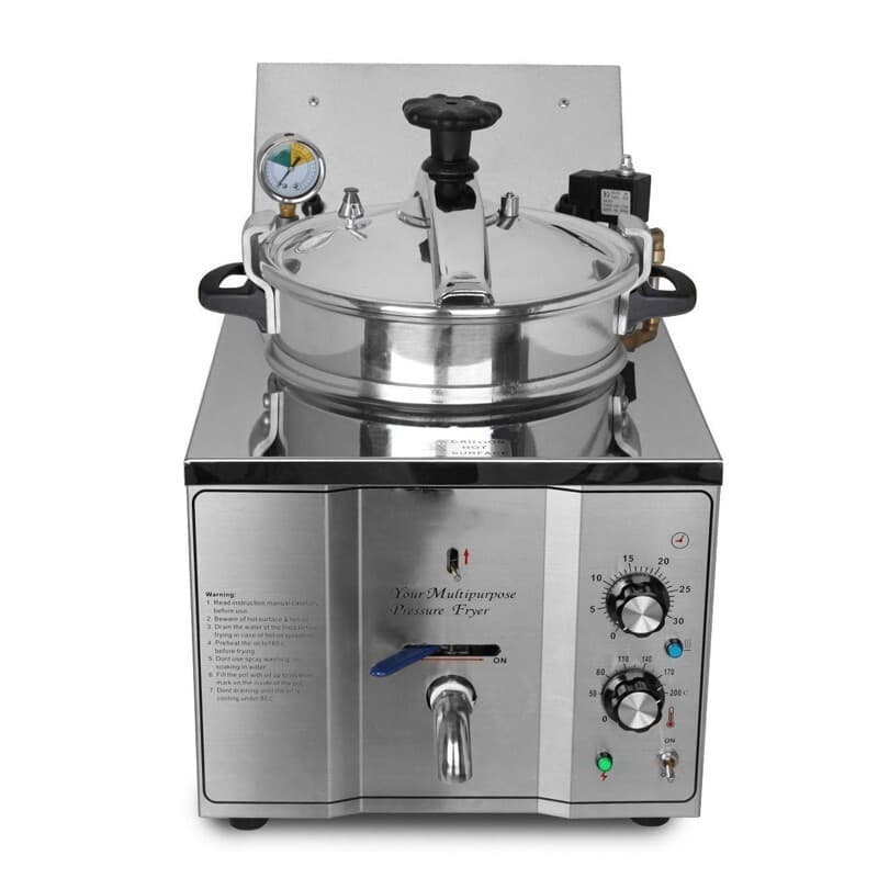 16L Electric Chicken Fried Stove, 3000W Commercial High Pressure Chicken Deep Fr 5