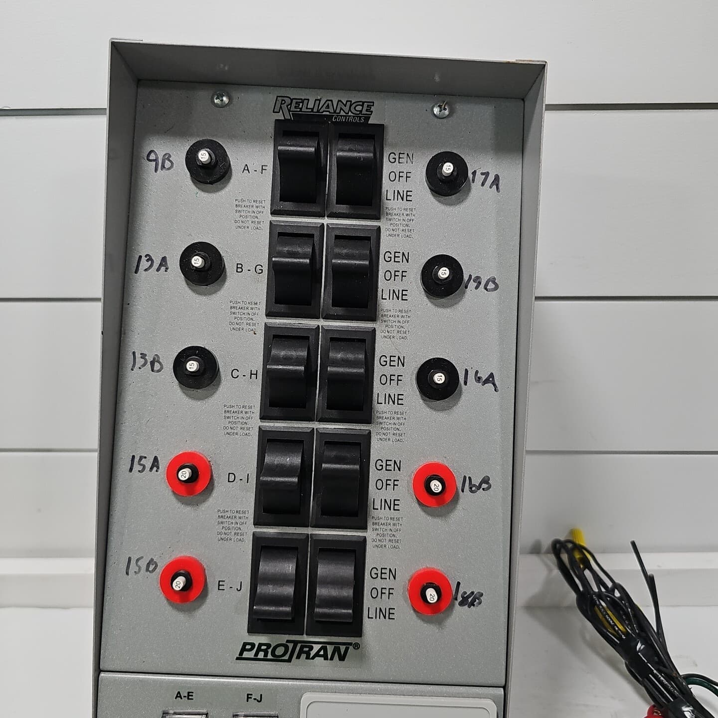 Reliance Pro/Tran 31410C Manual Transfer Switch Protran 5