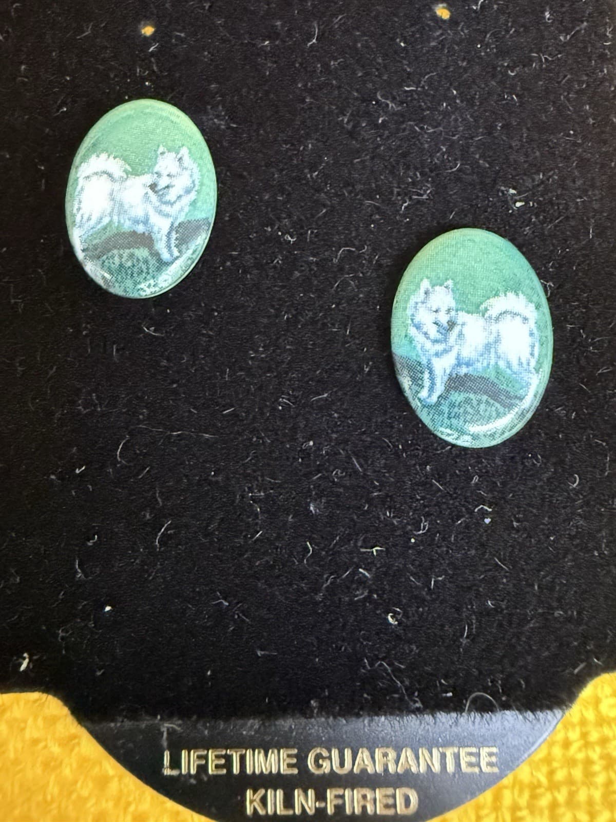 Alaskan Malamute Dog Earrings Posts Kiln Fired Porcelain Julie Zsupnik 2