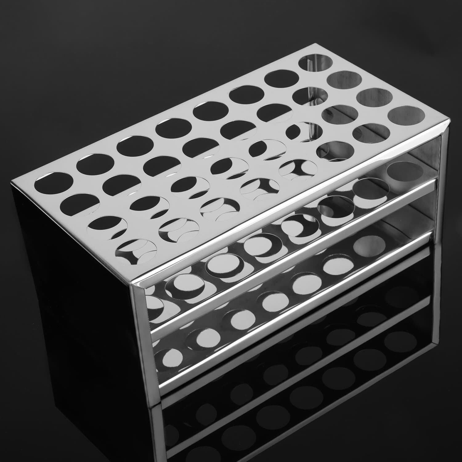 Test Tube Rack 32-Hole Stainless Steel Test Tube Rack 0.89 Inches Tubes Acid-... 4