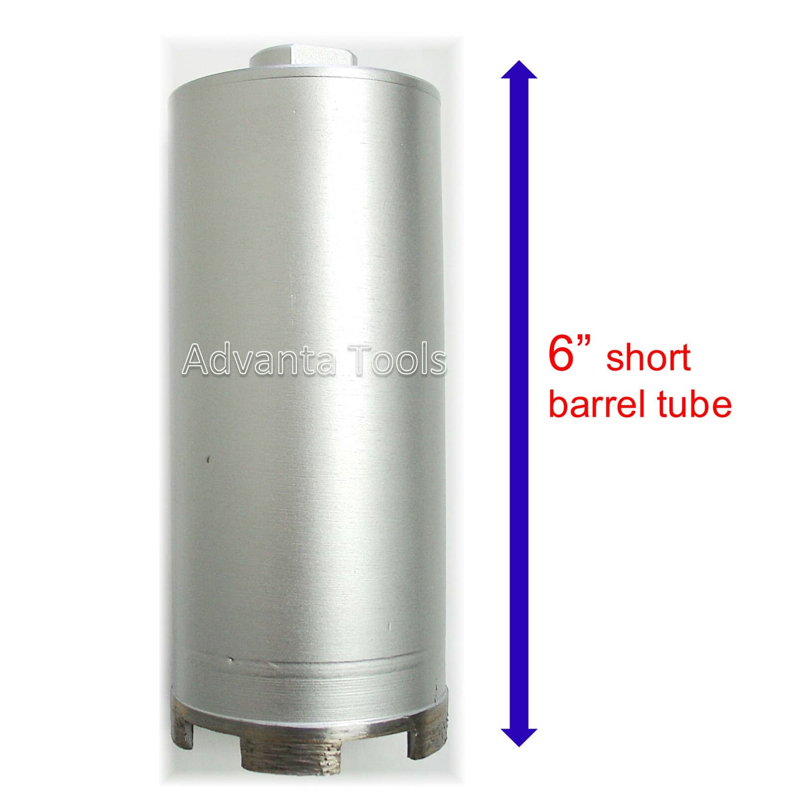 3” Dry Diamond Core Drill Bit for Hard Concrete Masonry - Short Barrel Tube 2