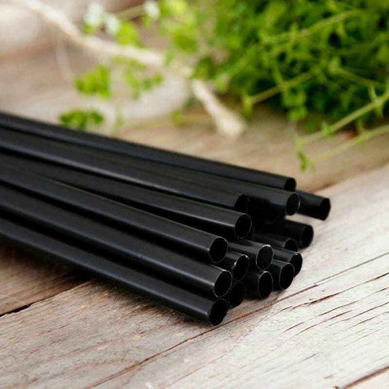 100-1000X Plastic Flexible Coffee Cocktail Stir Stick Straws Black Drink Stirrer 5