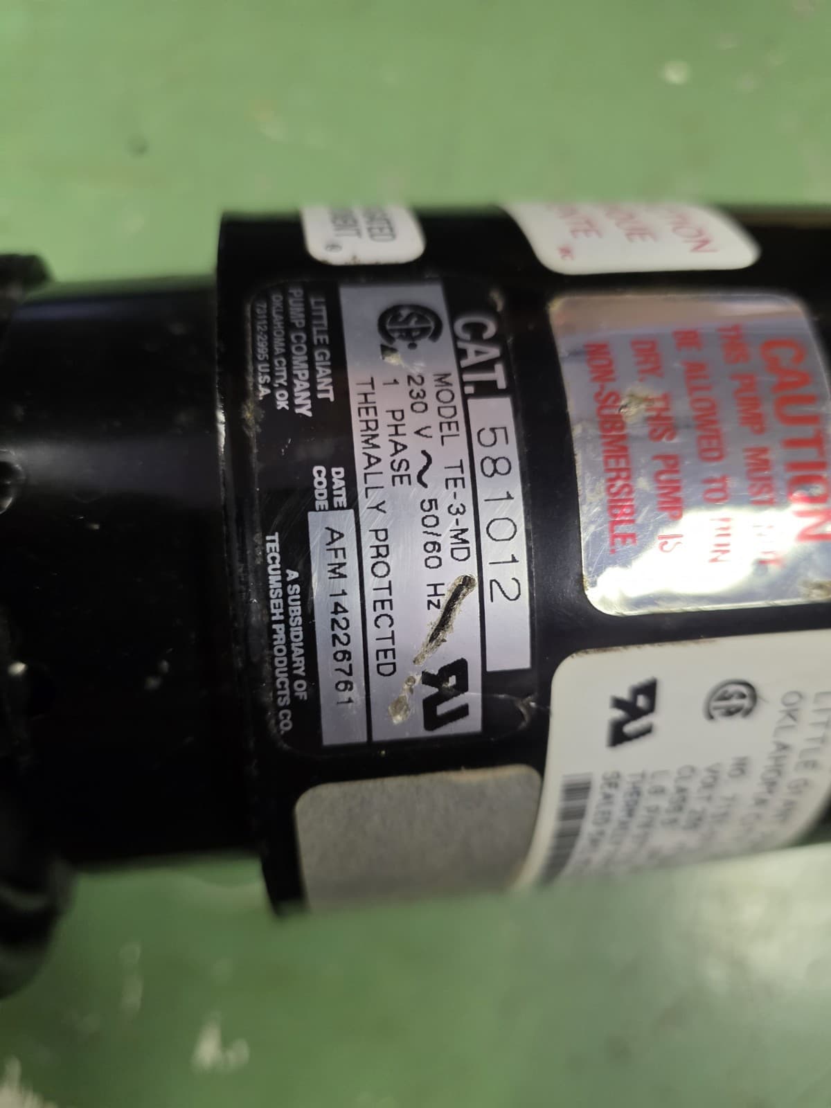 Little Giant TE-3 MD Magnetic Drive Pump 230v 2