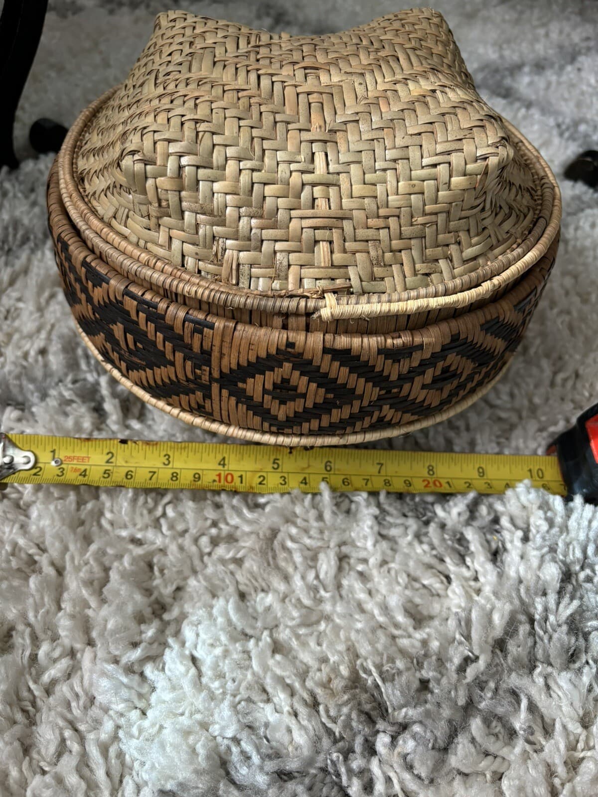 Antique African Kuba Basket Perfect Condition 2