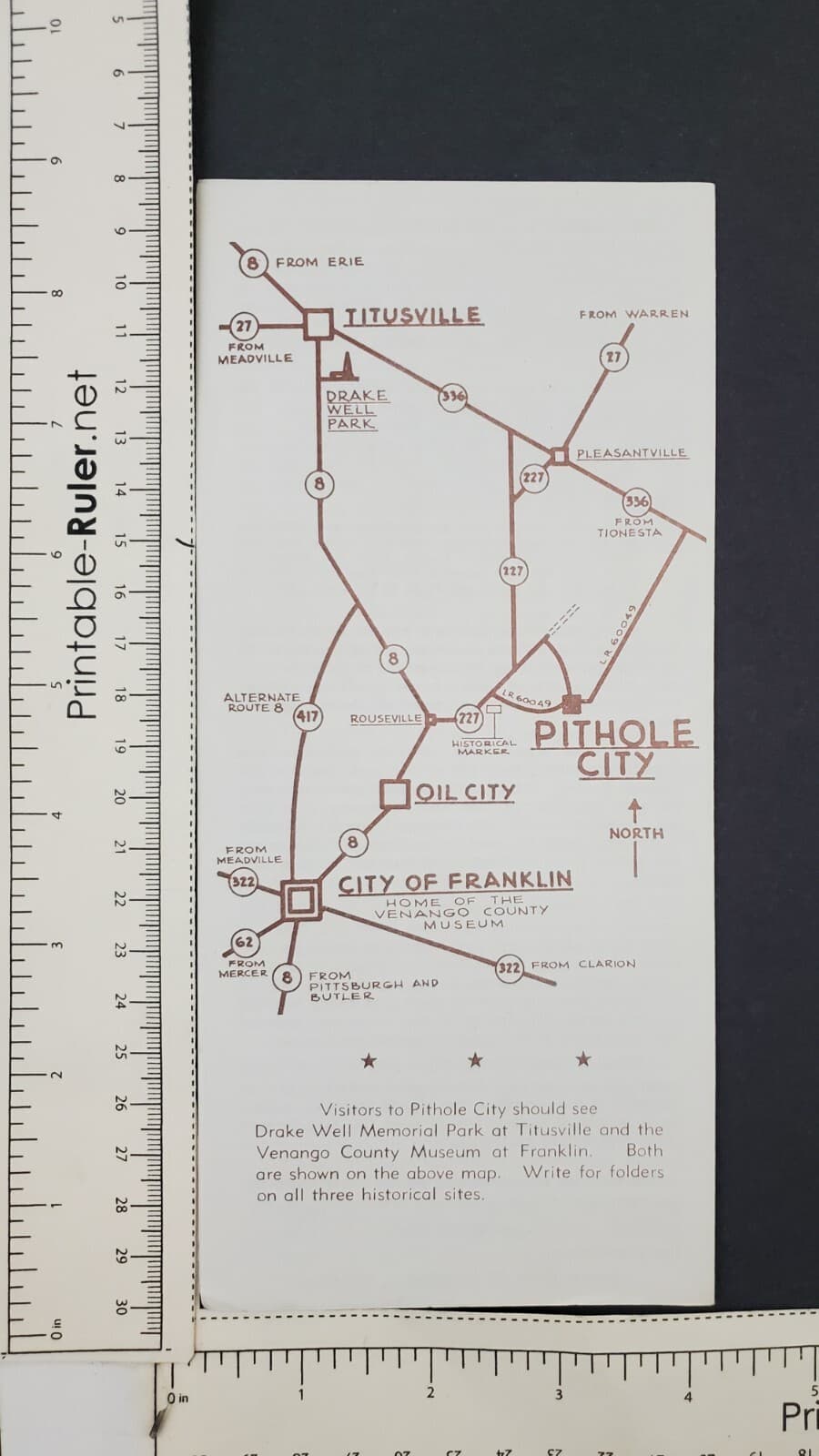 1970s Pithole City Pennsylvania PA Venango Co Ghost Town Vintage Travel Brochure 4
