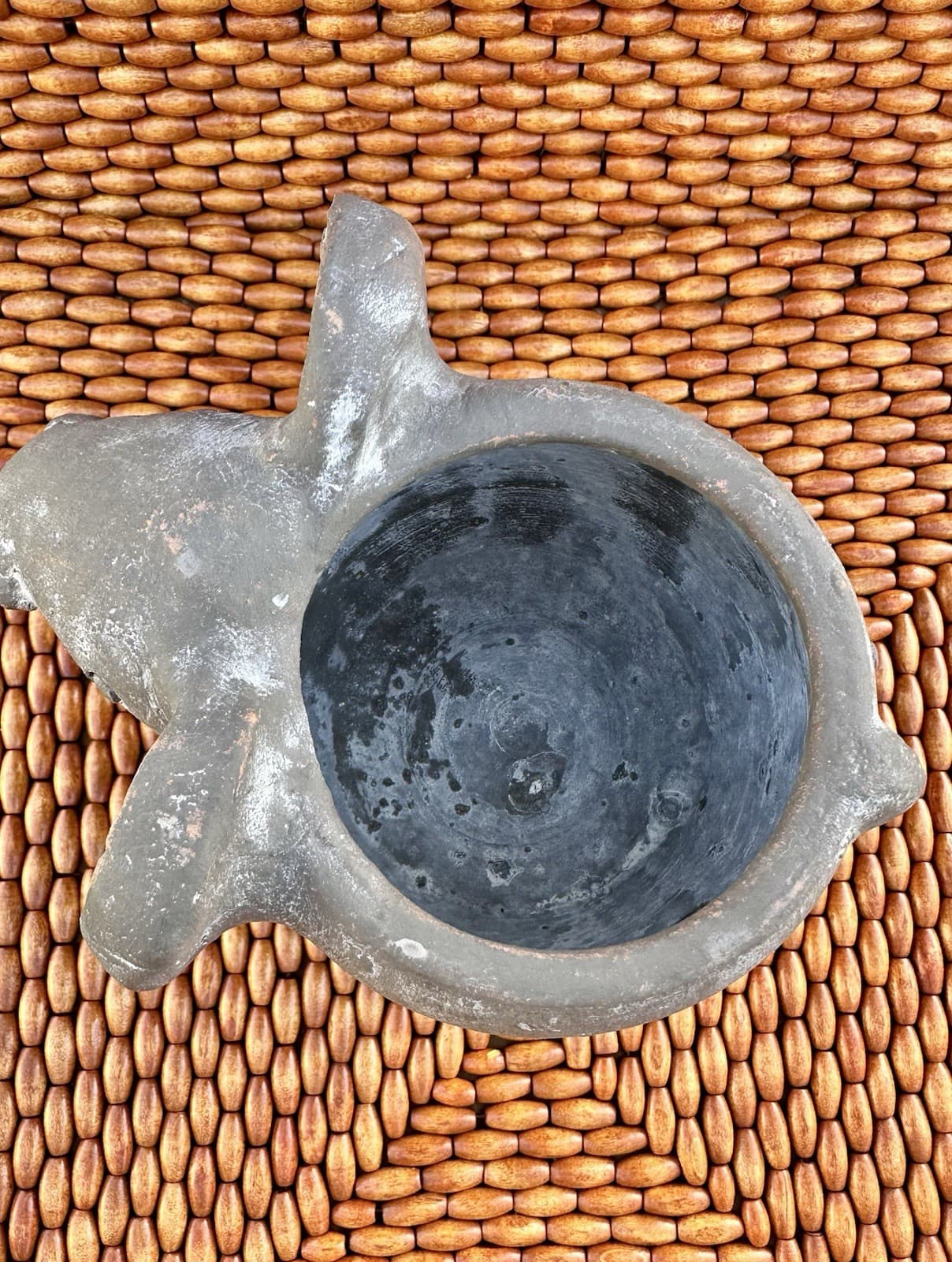 Handmade Gray Elephant Planter Pot Unglazed Ceramic Animal  Boho Garden Decor 6” 6