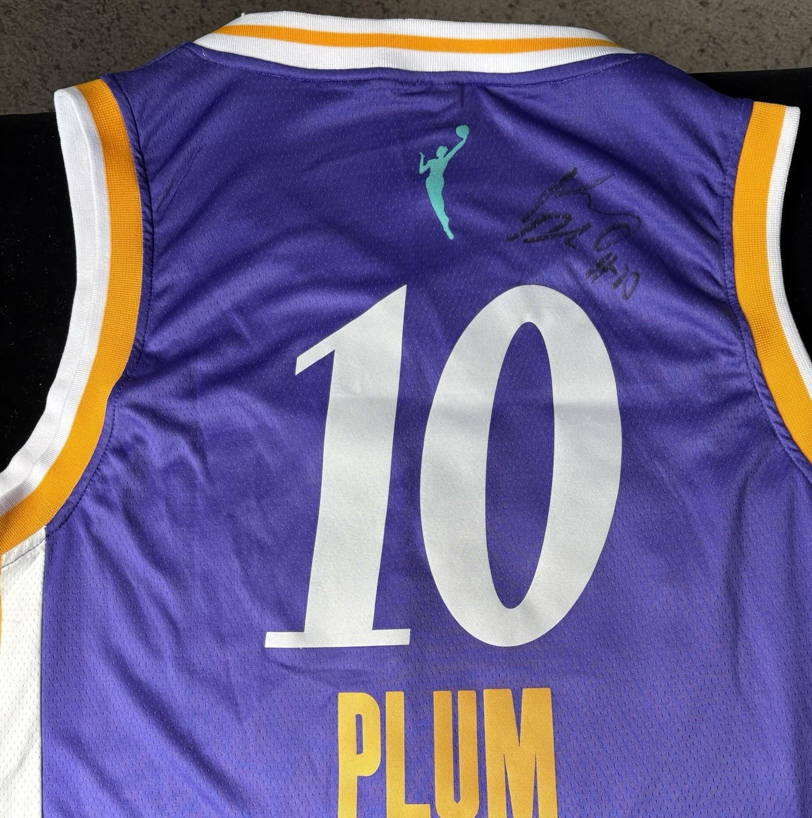 Kelsey Plum Signed Los Angeles Sparks WNBA Jersey BAS COA Beckett Autograph Aces