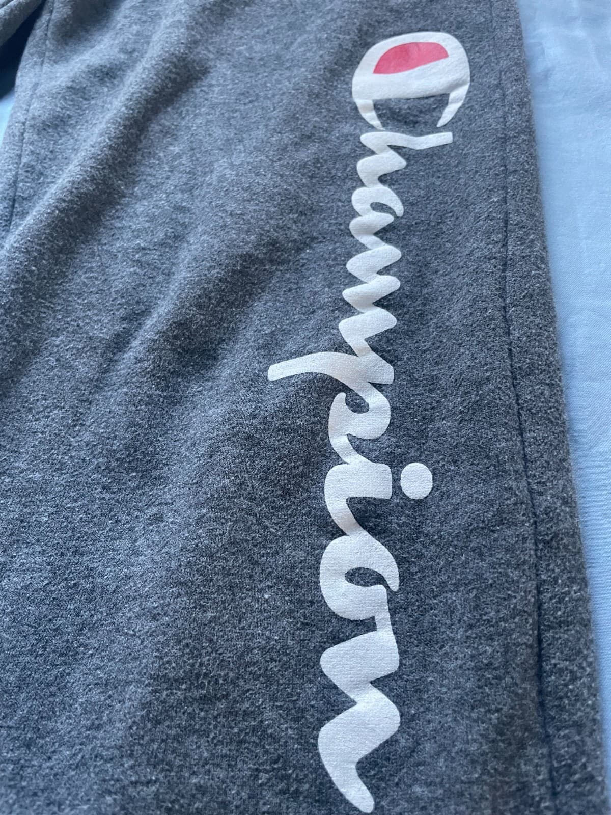 Champion Gray Jogger Sweatpants w/ White Logo Youth Boys Size XL 4