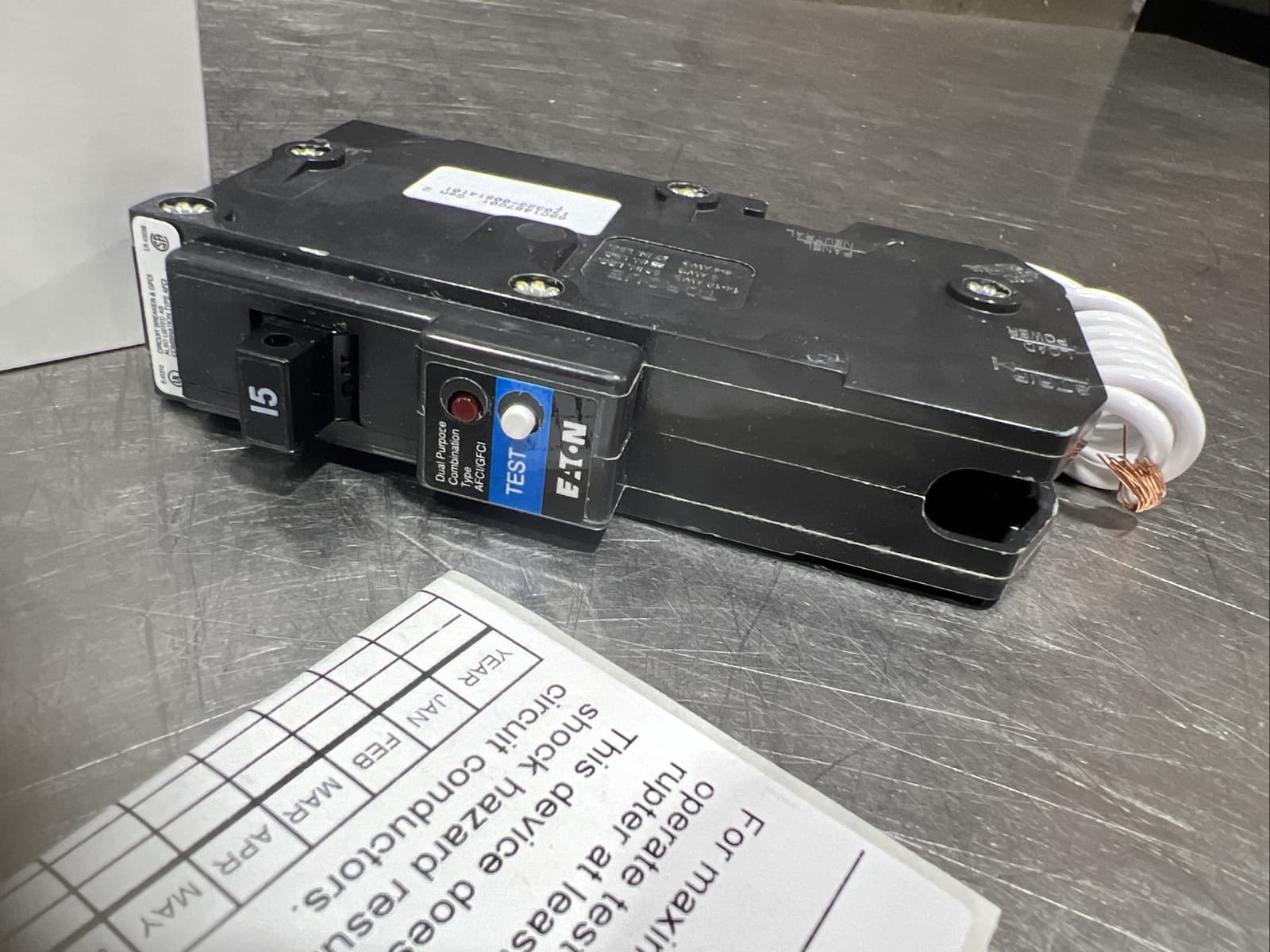 EATON BRLAFGF115CS Dual Purpose Arc fault/Ground Fault 15 amp 120V (A20-3) Nos 3